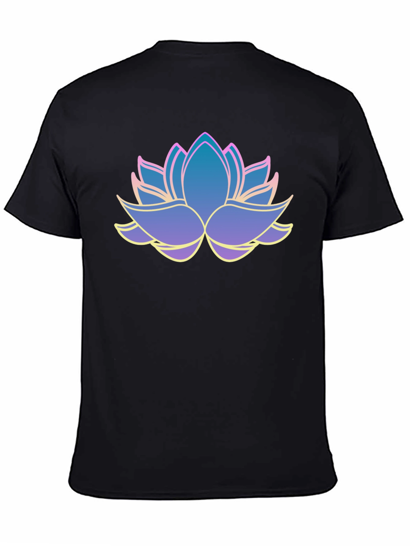 Lotus Flower Graphic Tee - Mens Black T-Shirt