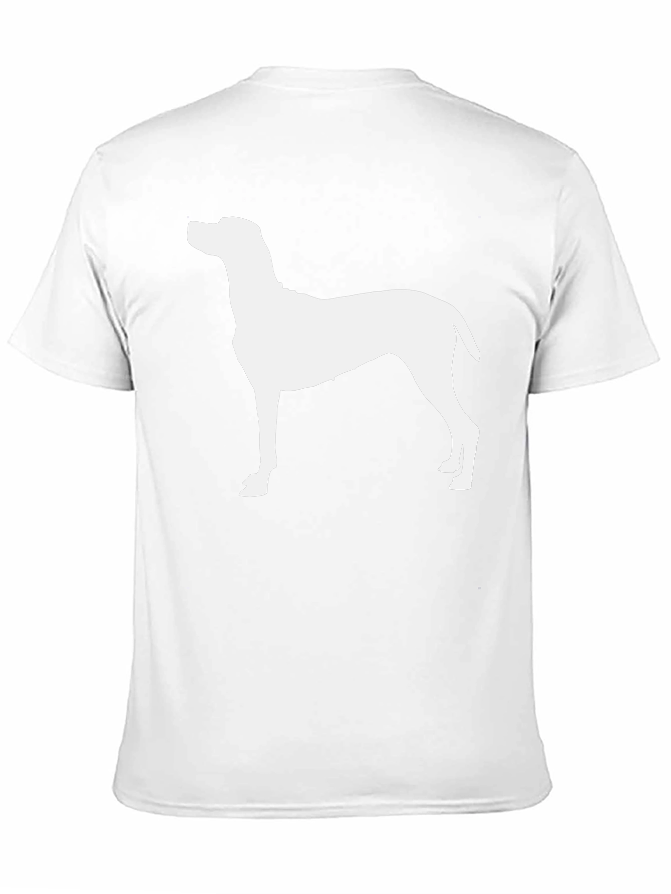 Dog Silhouette Graphic Tee - Black Cotton T-Shirt
