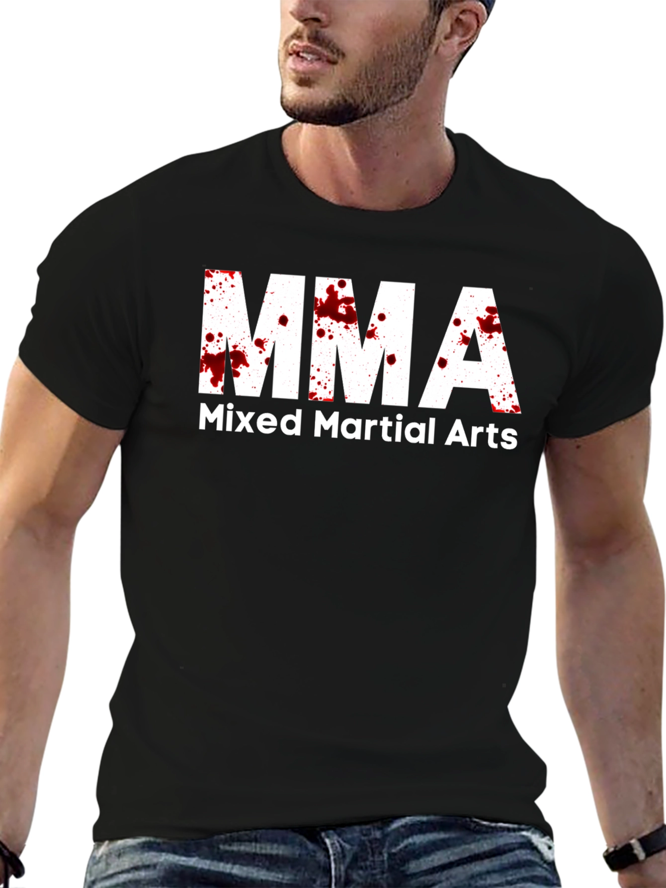 MMA Mixed Martial Arts Bloody Splatter T-Shirt
