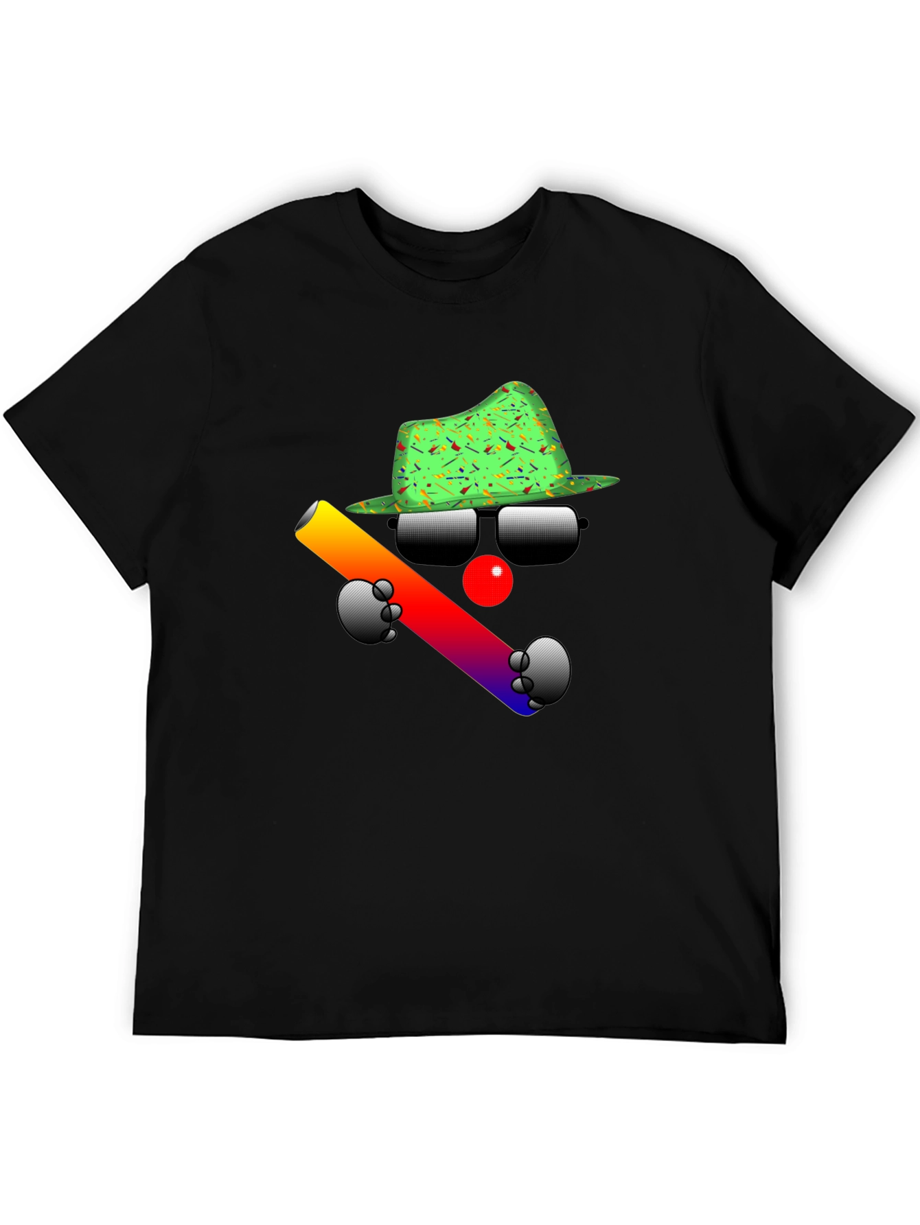 Cool Clown Graphic Black T-Shirt