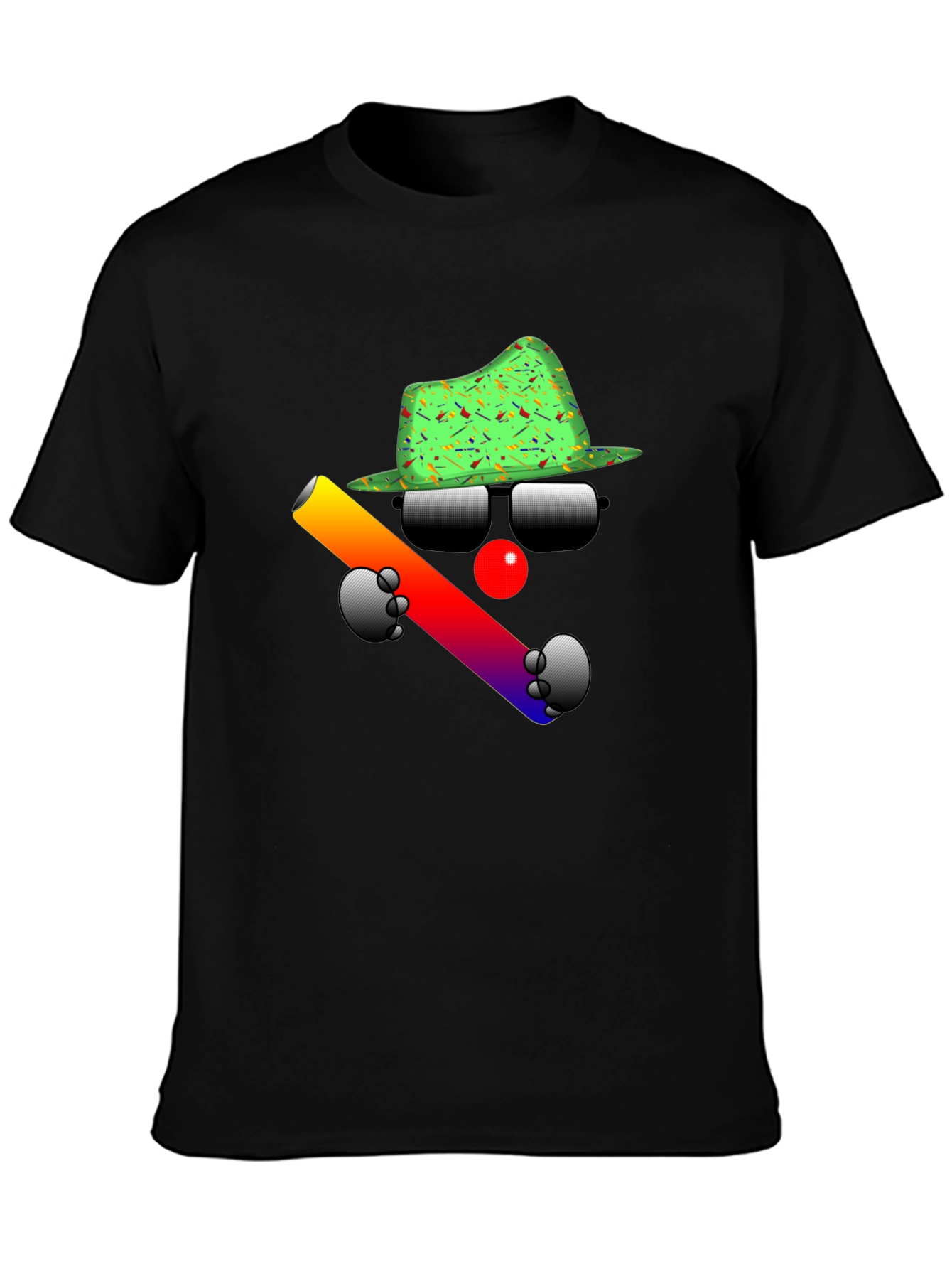 Cool Clown Graphic Black T-Shirt