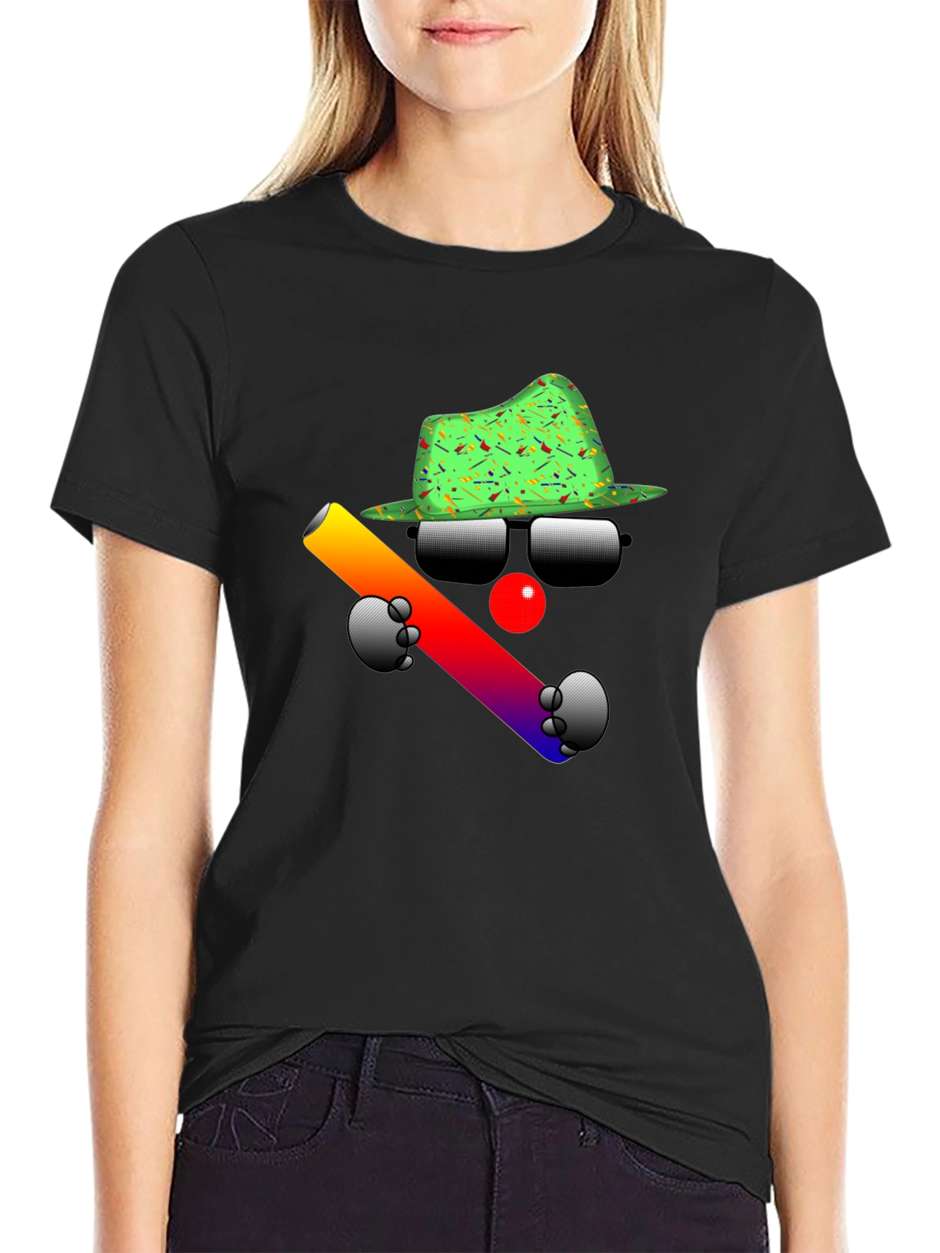 Cool Clown Graphic Black T-Shirt