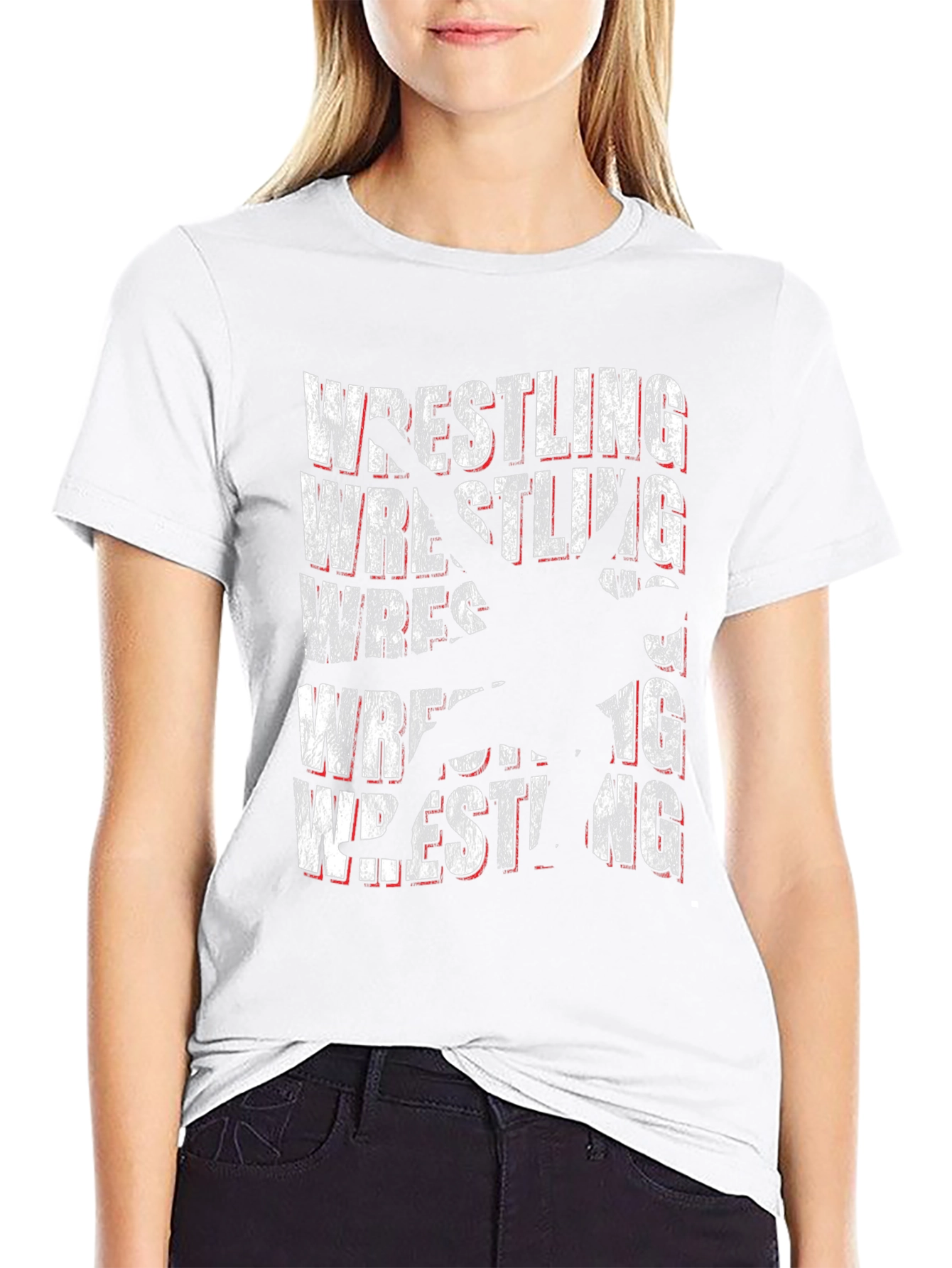 Wrestling Graphic Tee - Black