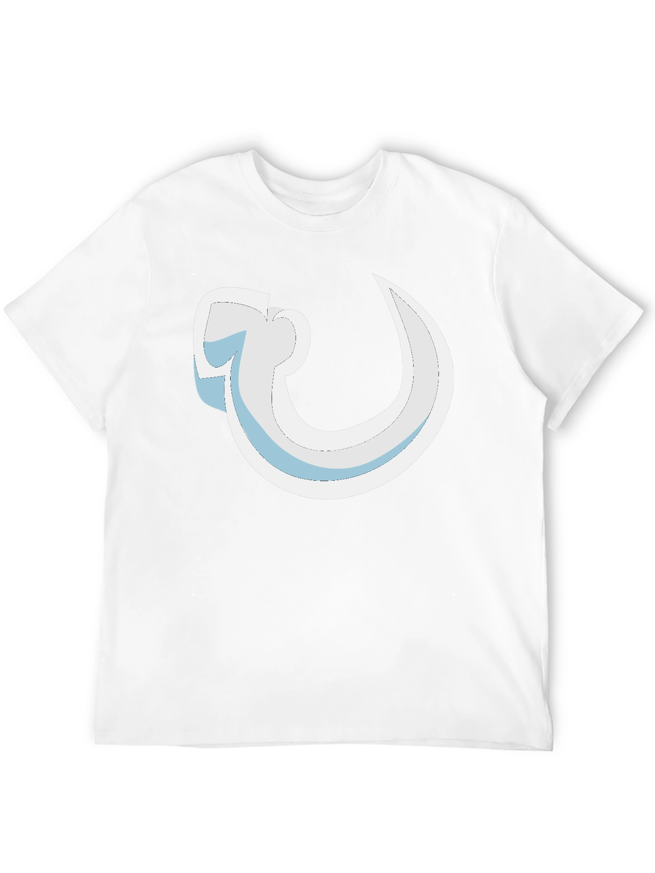Abstract Curve Graphic Black T-Shirt