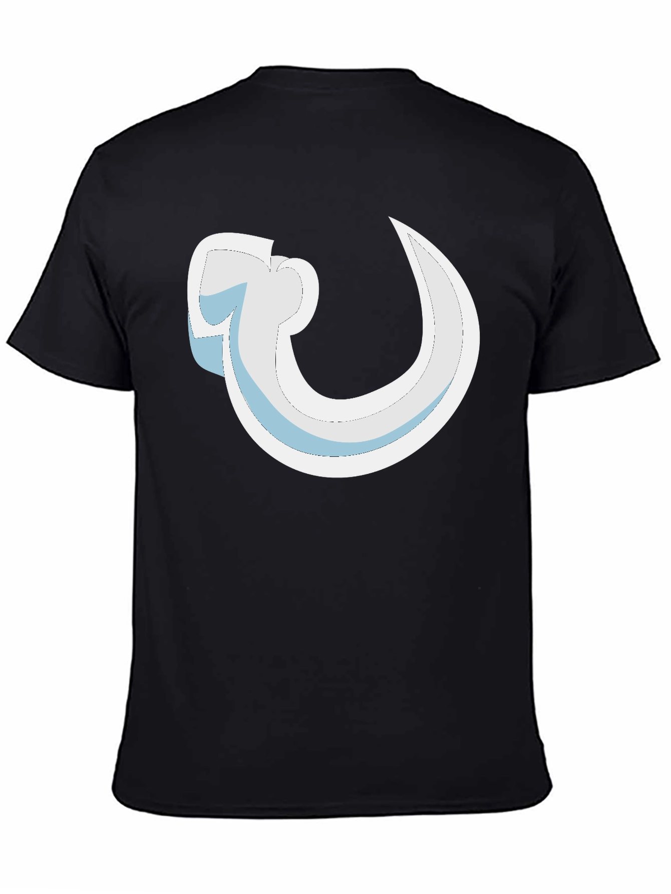 Abstract Curve Graphic Black T-Shirt