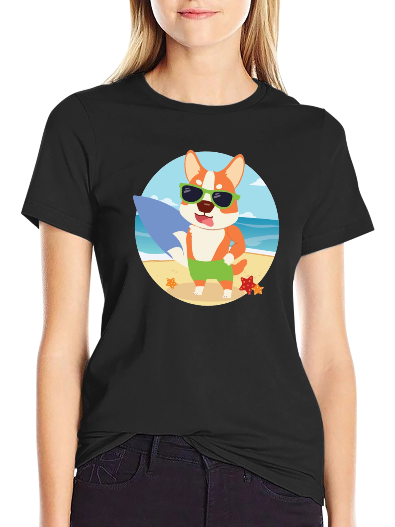 Surfer Dog T-Shirt - Beach Vibes!