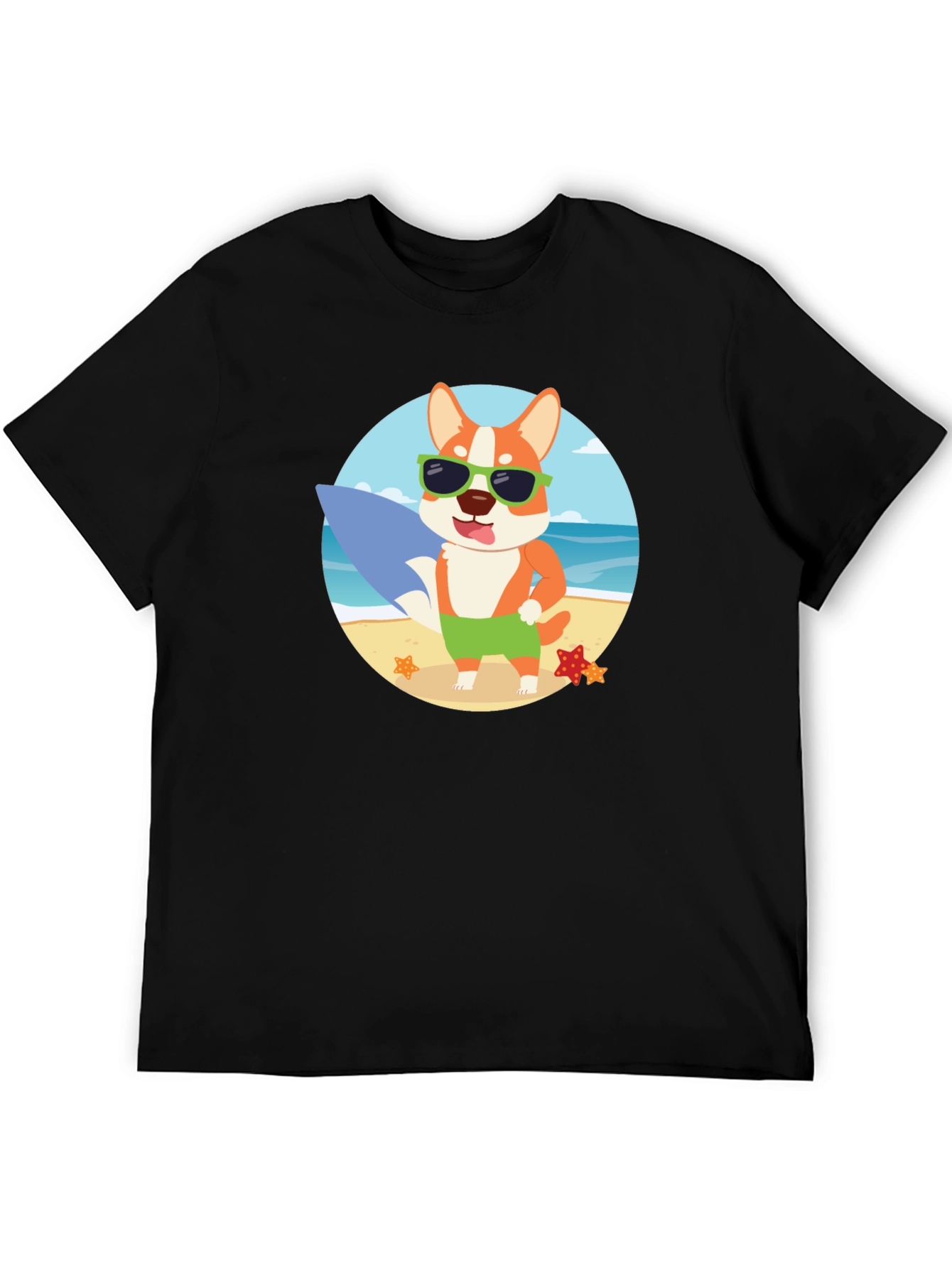 Surfer Dog T-Shirt - Beach Vibes!