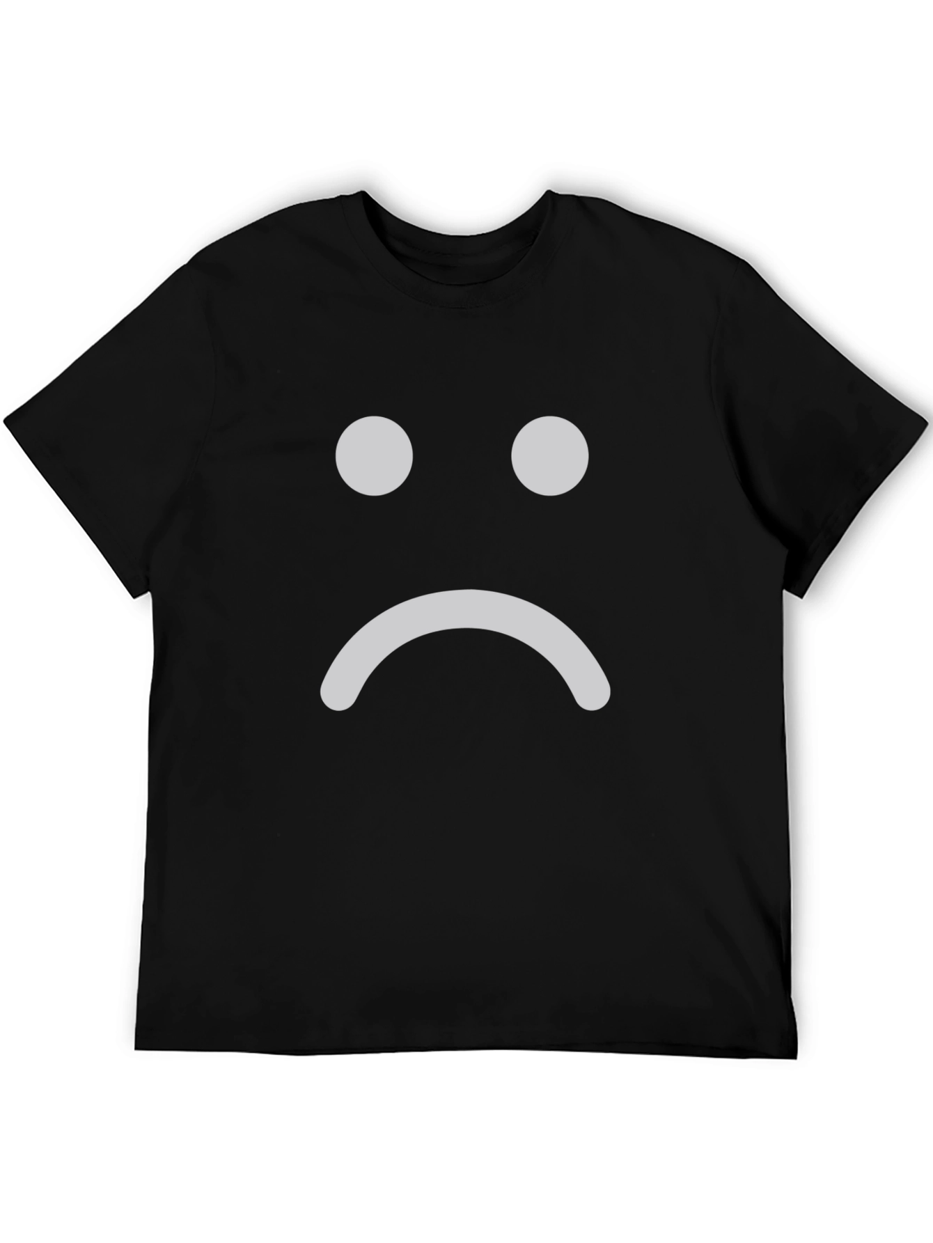 Sad Face Graphic T-Shirt - Unisex Crew Neck Tee