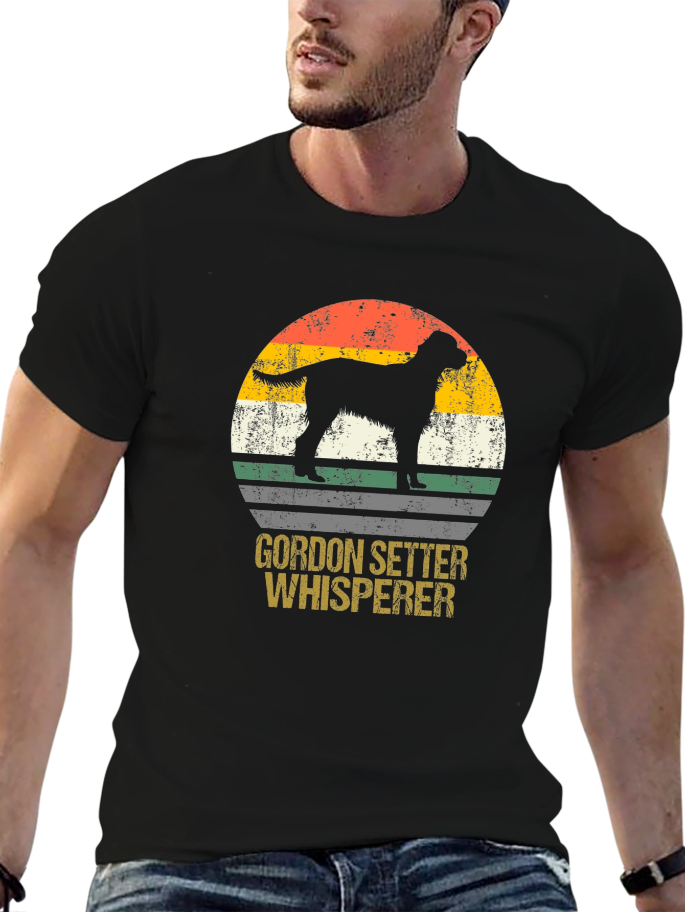Gordon Setter Whisperer T-Shirt Retro Dog Lover Tee