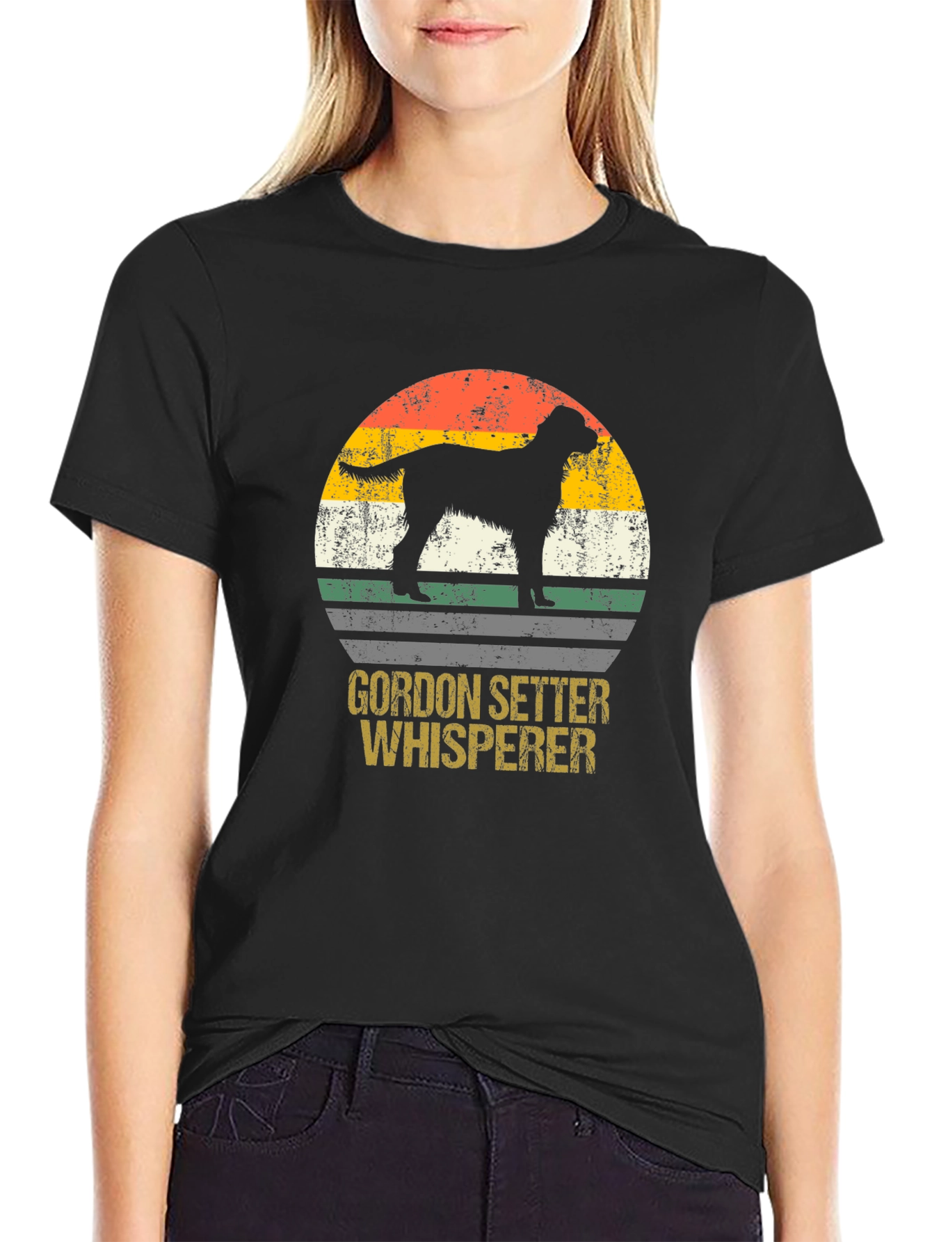 Gordon Setter Whisperer T-Shirt Retro Dog Lover Tee