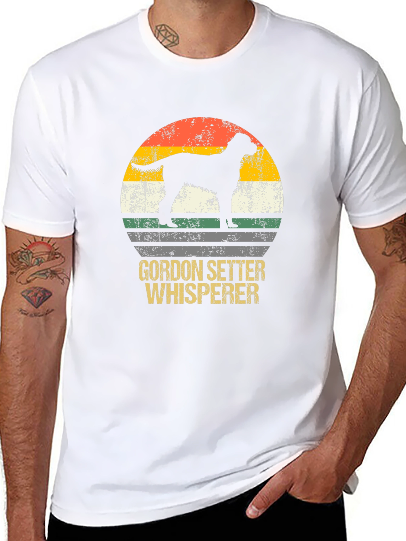 Gordon Setter Whisperer T-Shirt Retro Dog Lover Tee