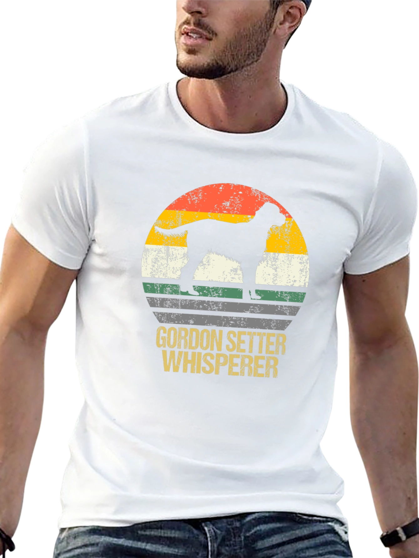 Gordon Setter Whisperer T-Shirt Retro Dog Lover Tee