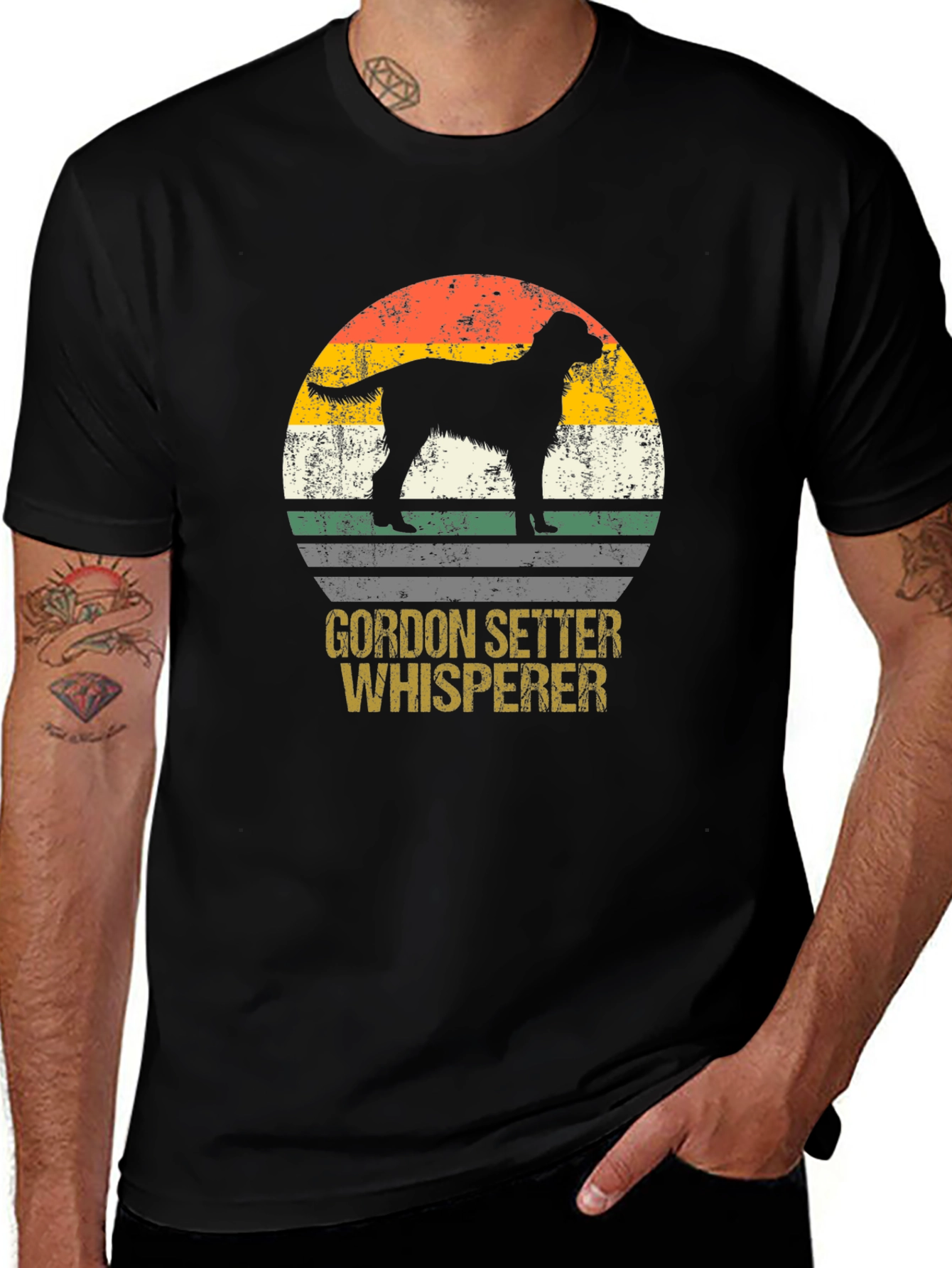 Gordon Setter Whisperer T-Shirt Retro Dog Lover Tee
