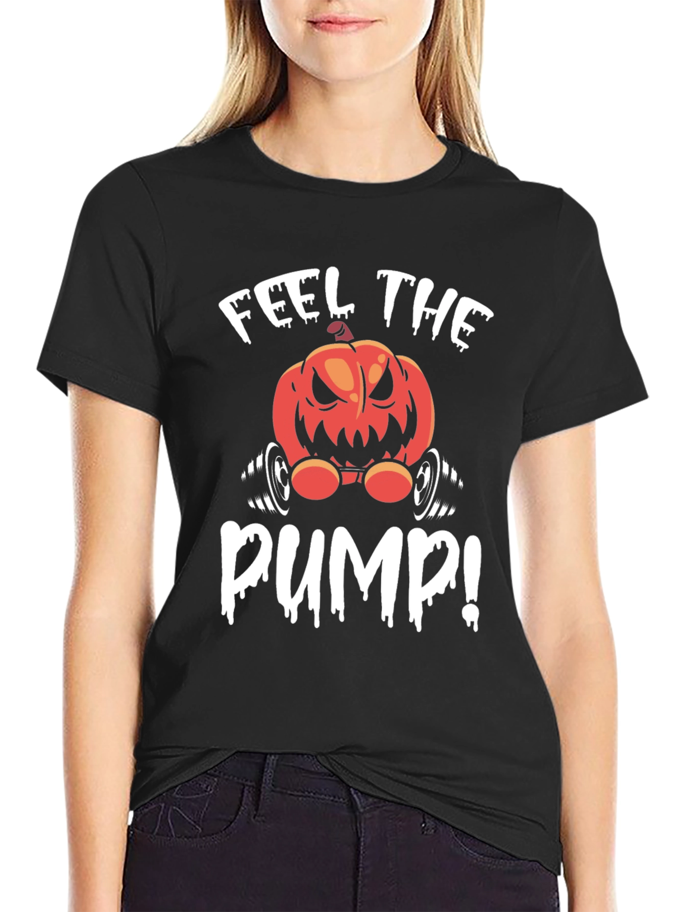 Halloween Pumpkin Gym T-Shirt - Feel the Pump!