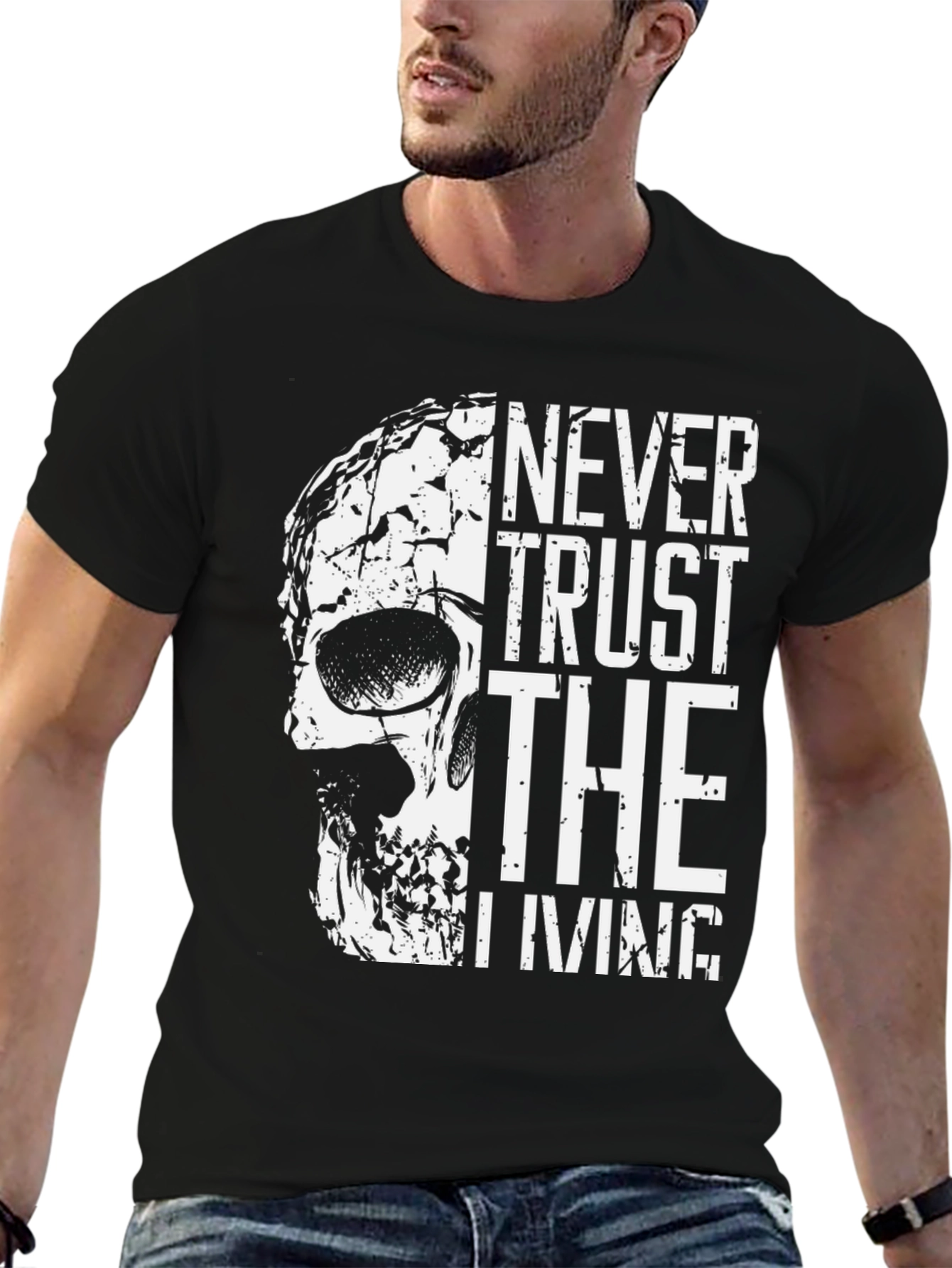 Never Trust the Living Skull Graphic Tee