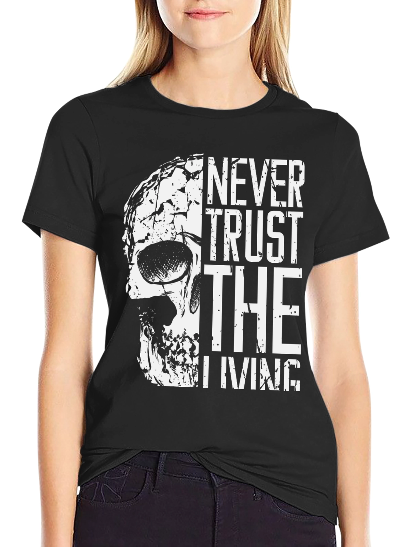 Never Trust the Living Skull Graphic Tee