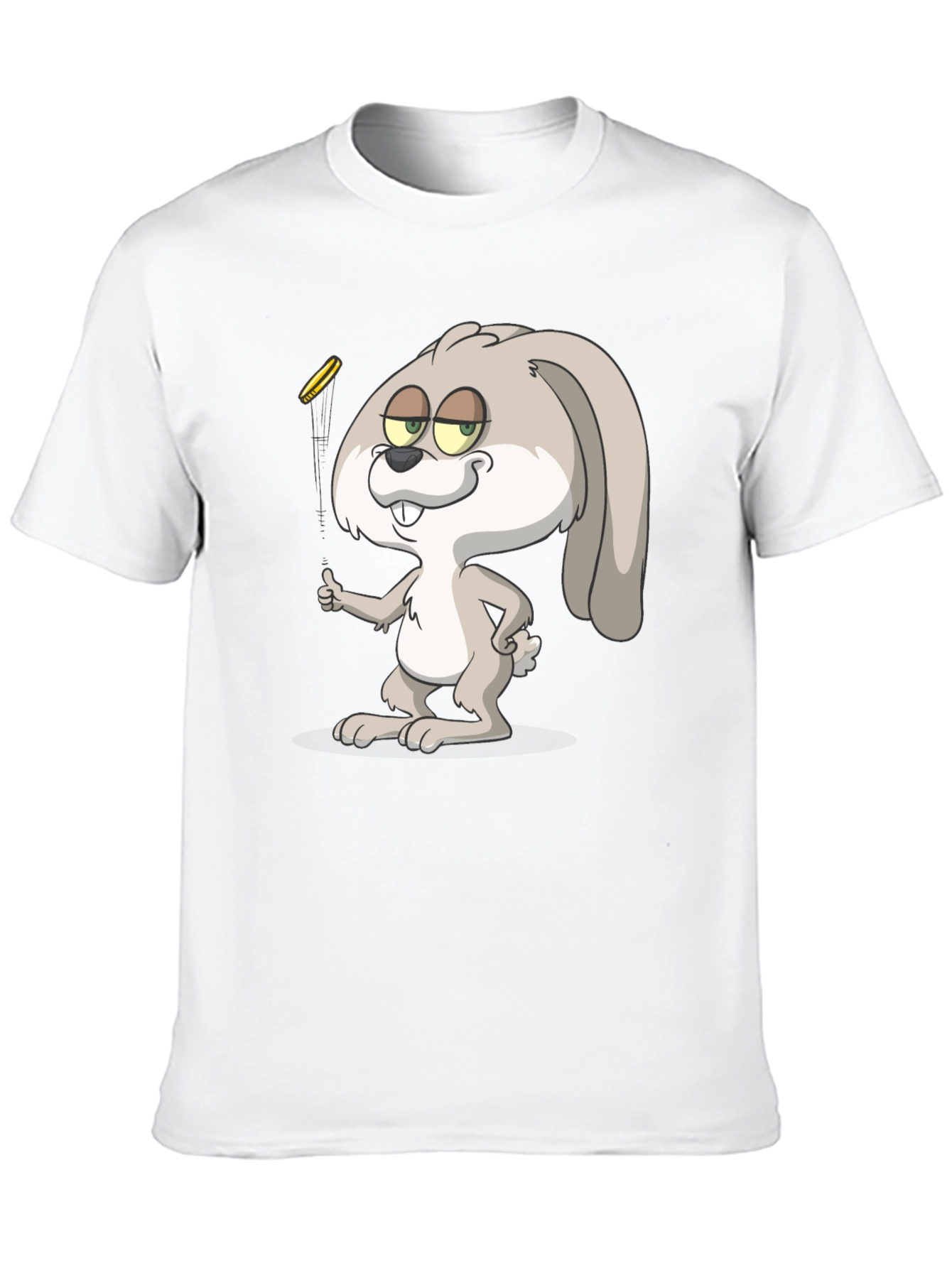 Cartoon Rabbit Graphic T-Shirt - Casual Wear