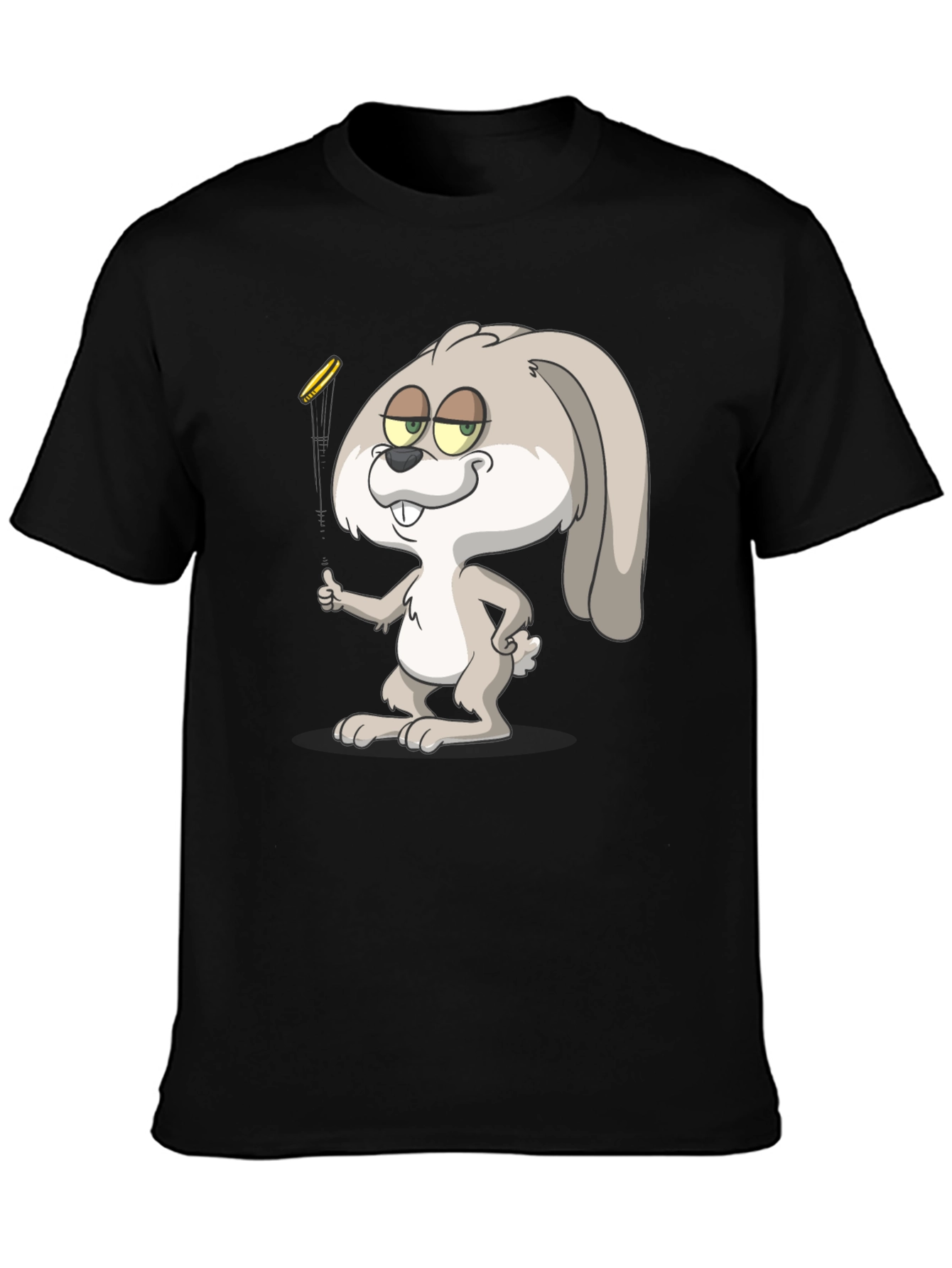 Cartoon Rabbit Graphic T-Shirt - Casual Wear