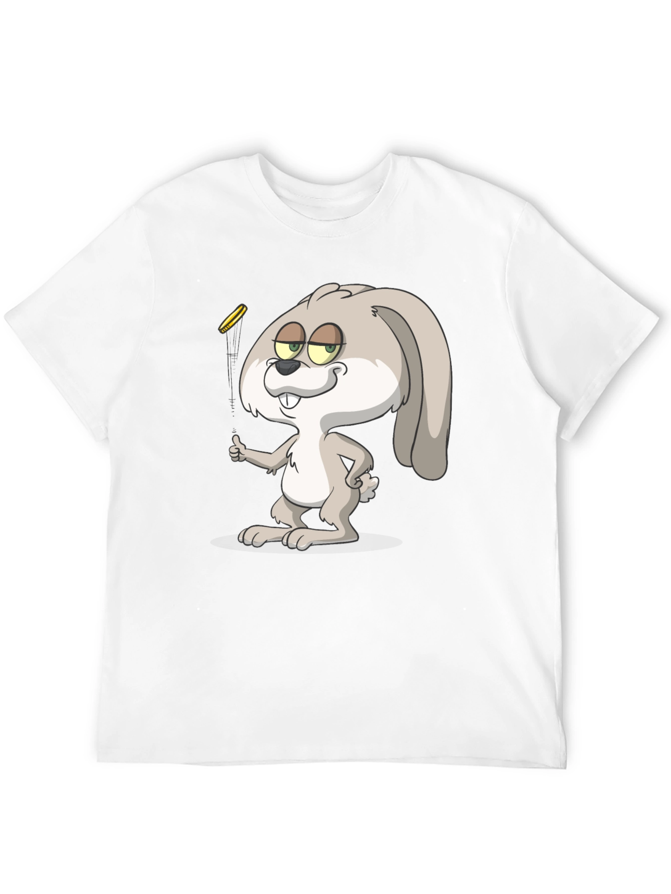 Cartoon Rabbit Graphic T-Shirt - Casual Wear
