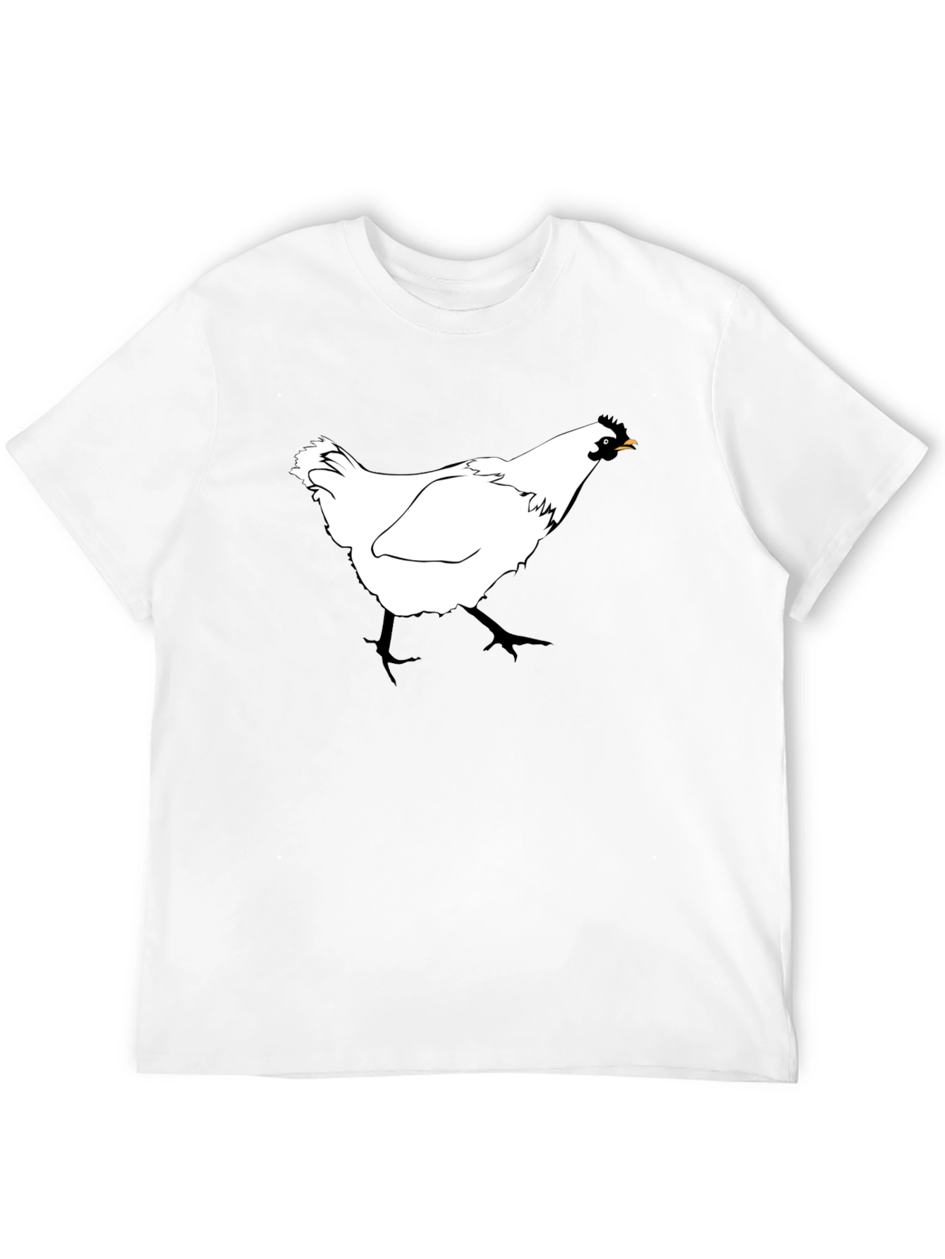 Black Chicken T-Shirt - Farm Animal Graphic Tee