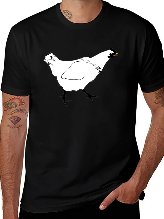 Black Chicken T-Shirt - Farm Animal Graphic Tee