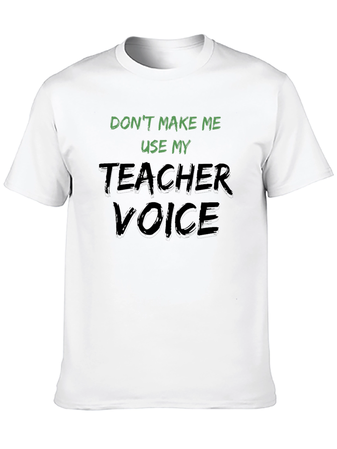 Teacher Voice Black T-Shirt Funny