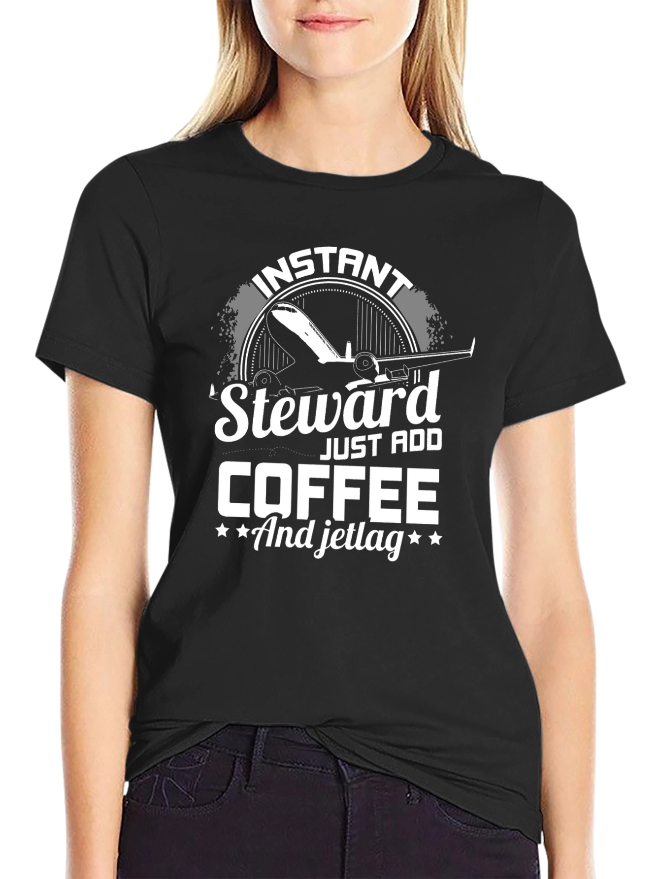 Instant Steward Add Coffee Jetlag T-Shirt