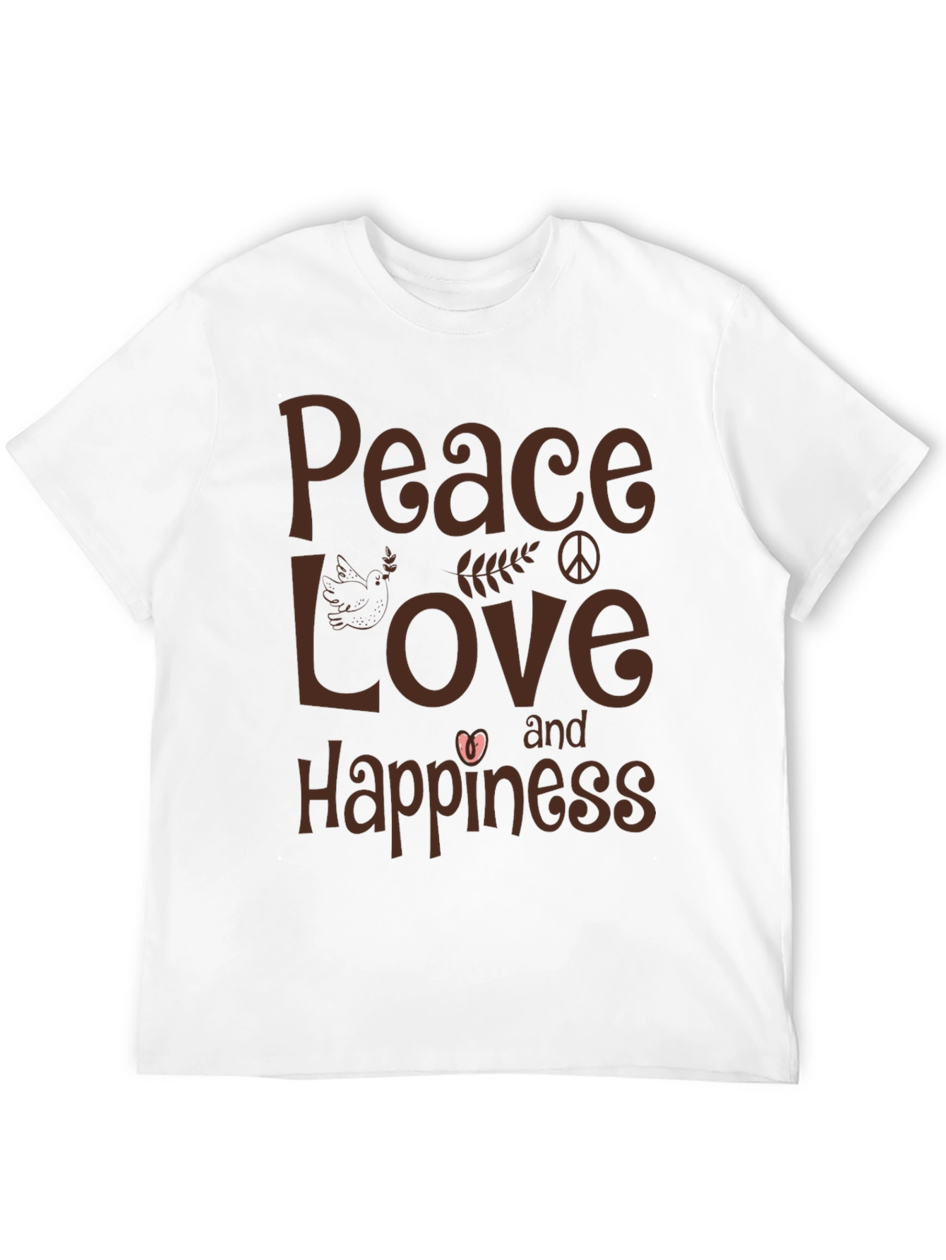 Peace Love and Happiness Graphic T-Shirt