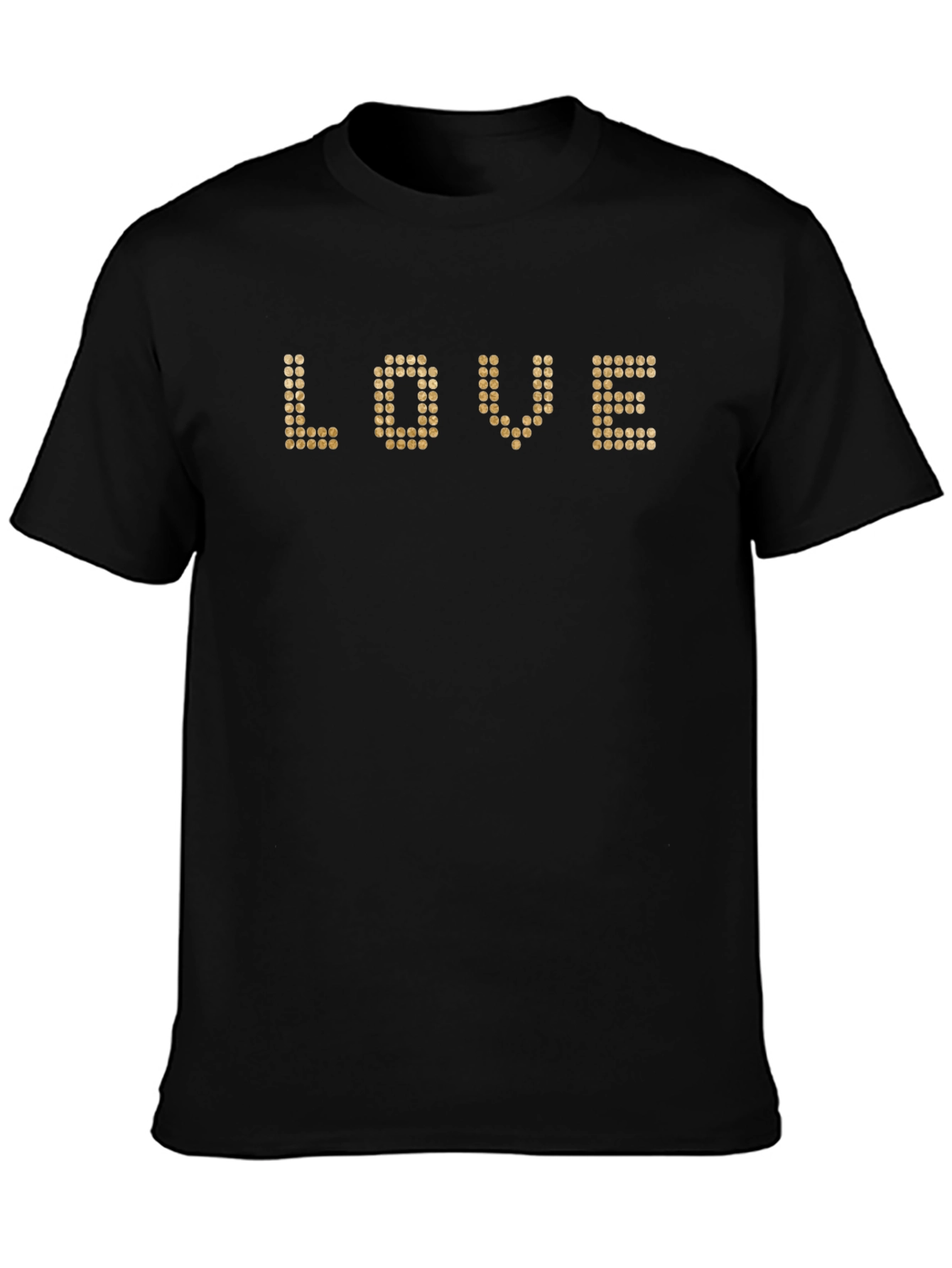 Love Dotted Graphic Tee - Black