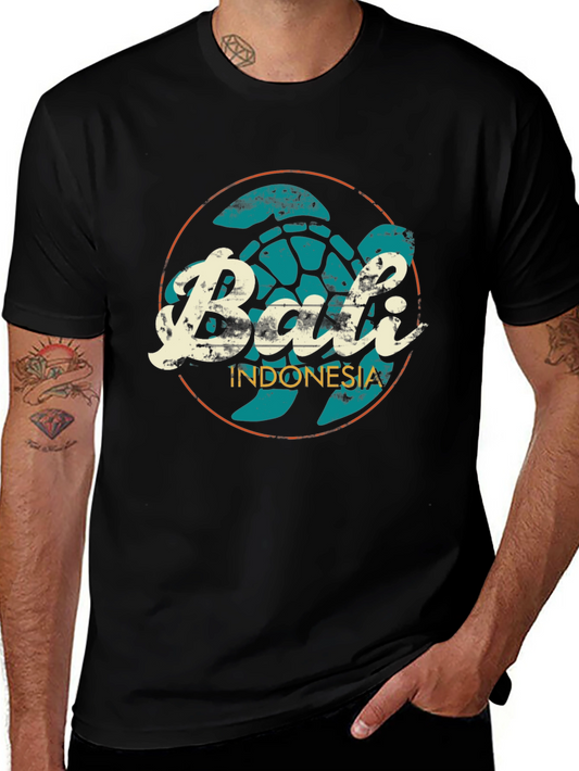 Bali Indonesia Turtle Graphic T-Shirt