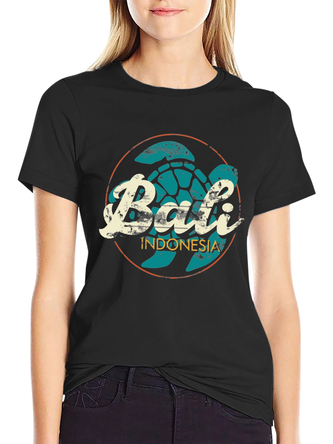 Bali Indonesia Turtle Graphic T-Shirt