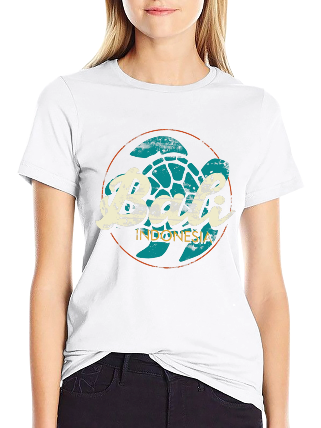 Bali Indonesia Turtle Graphic T-Shirt
