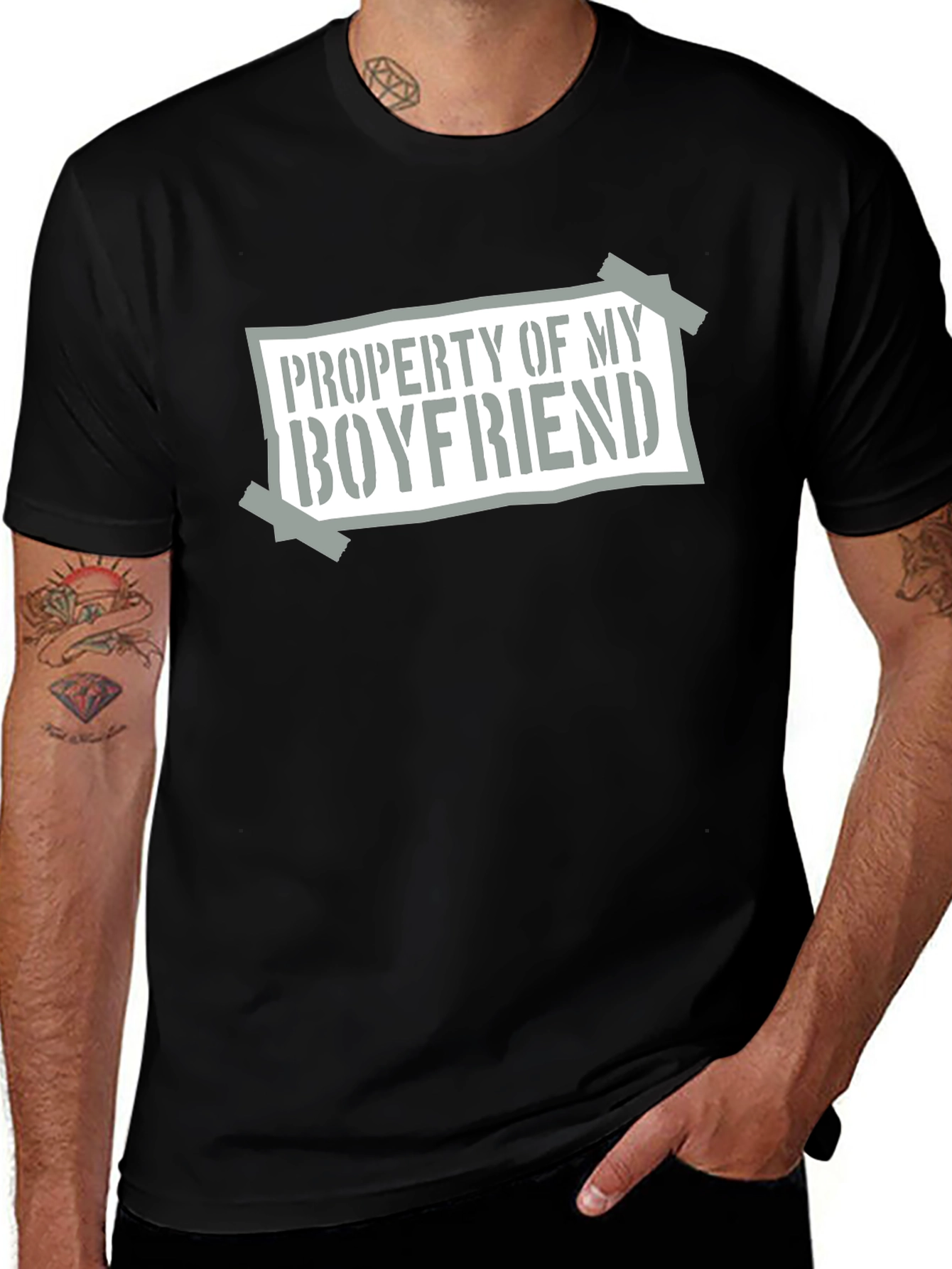 Property of My Boyfriend T-Shirt - Novelty Graphic Tee