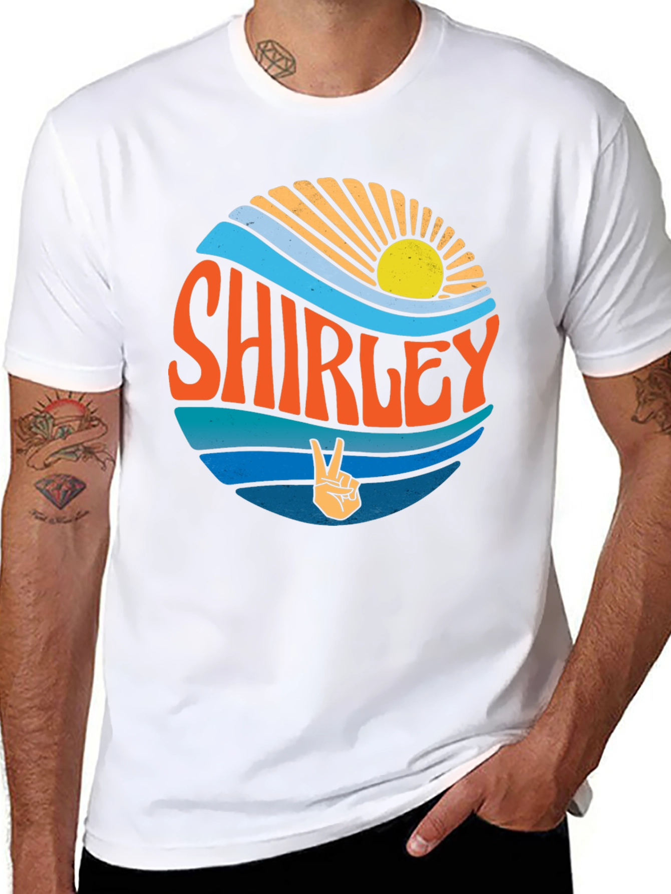 Shirley Retro Peace Sign T-Shirt