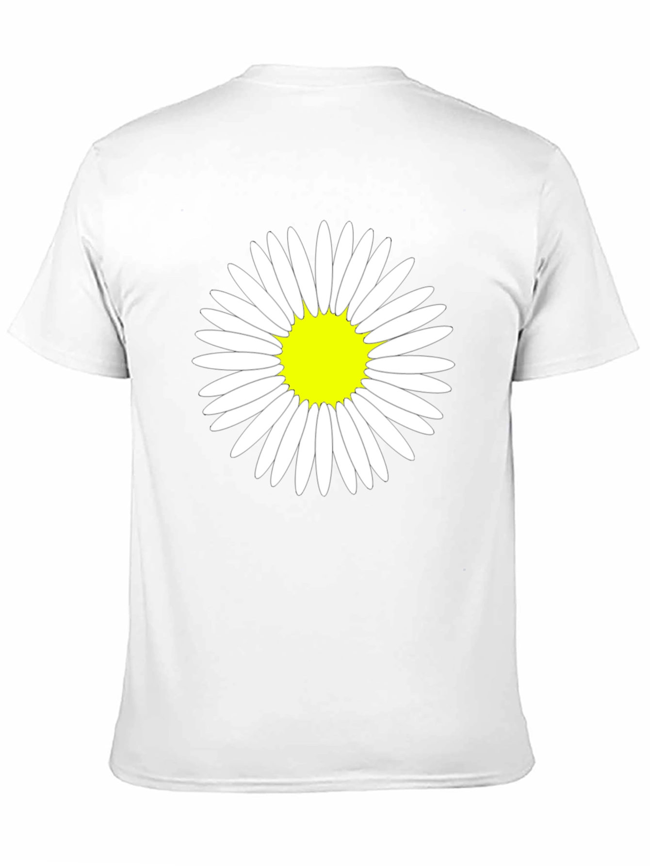 Daisy Flower Graphic Tee - Casual Black T-Shirt