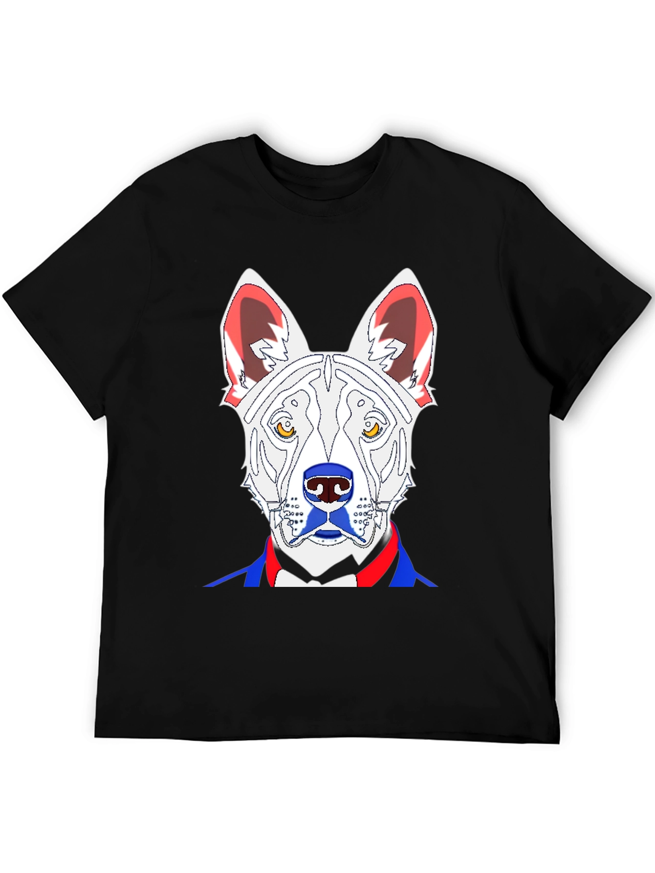 Dog Tuxedo T-Shirt: Stylish Canine Portrait Tee