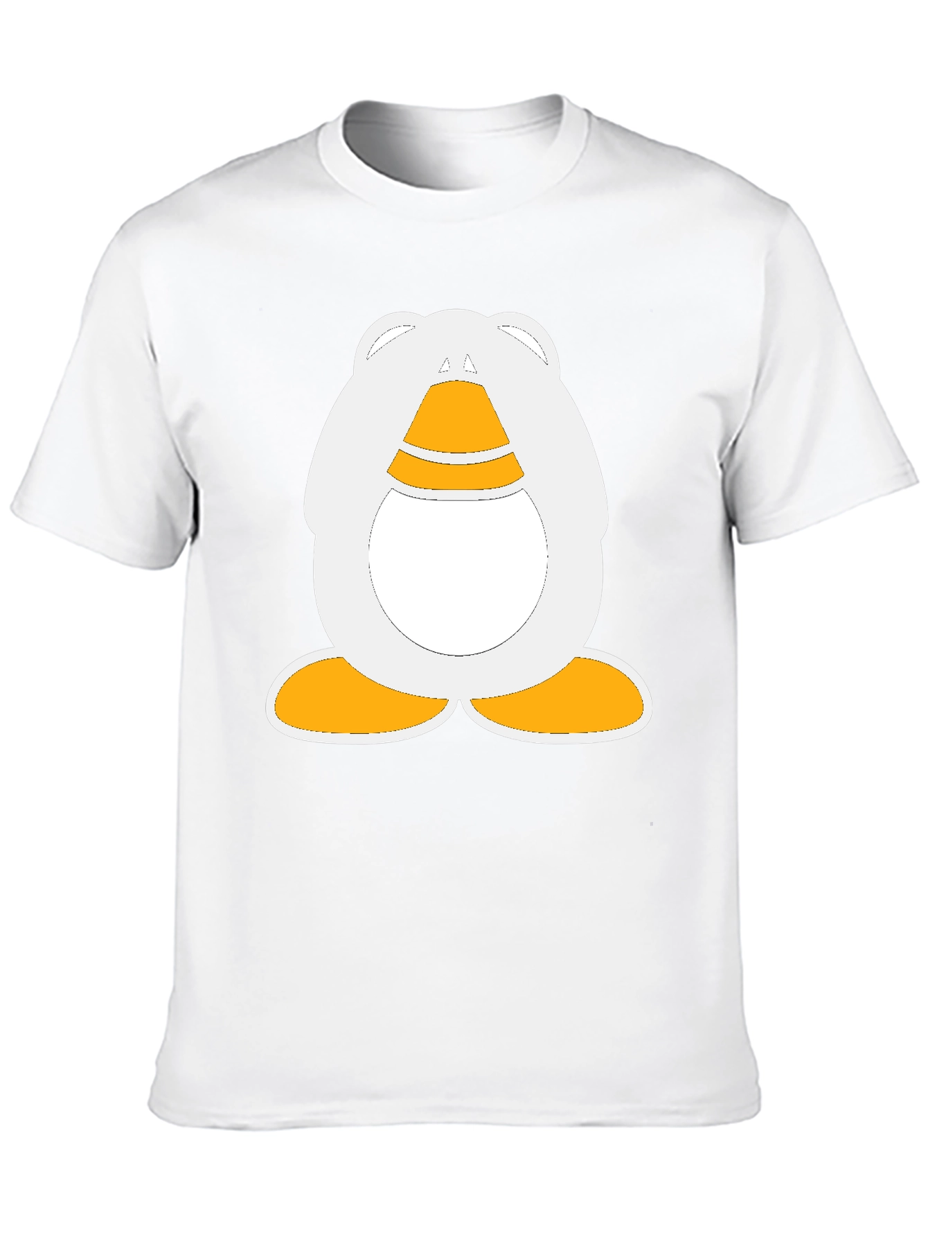 Cartoon Penguin Graphic Black T-Shirt