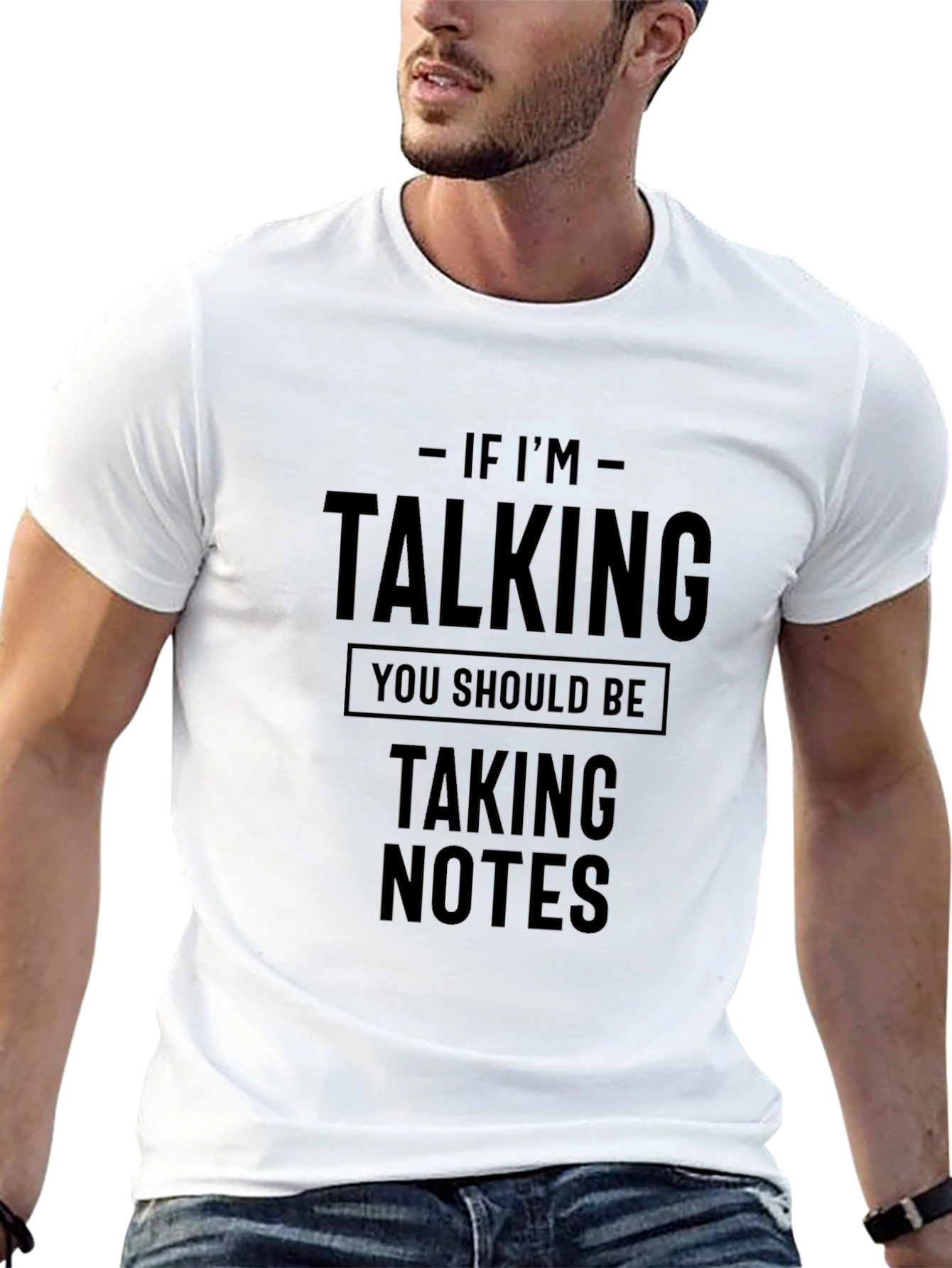 Talking Taking Notes Black Graphic Tee