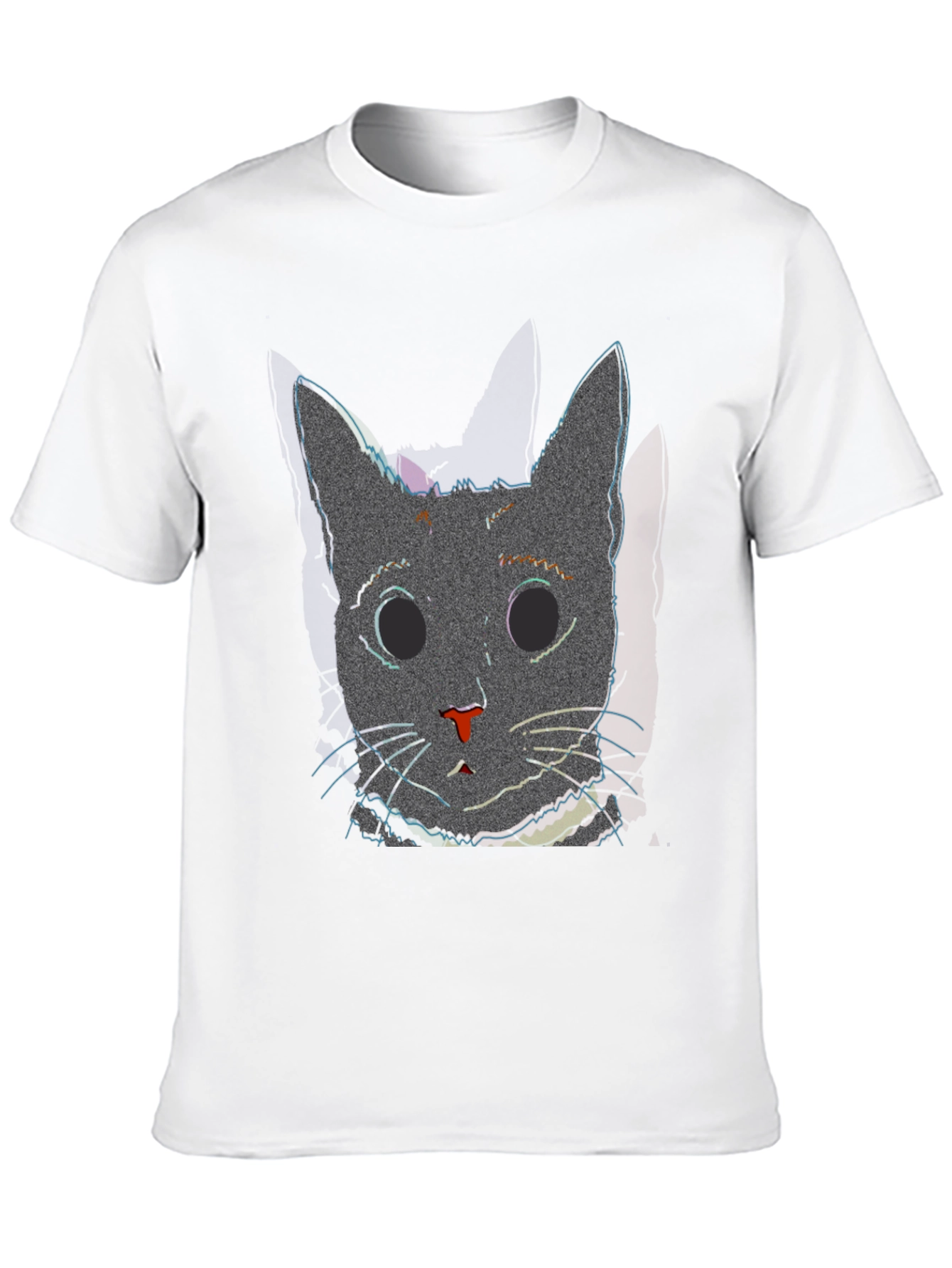 Glitch Cat T-Shirt - Modern Style