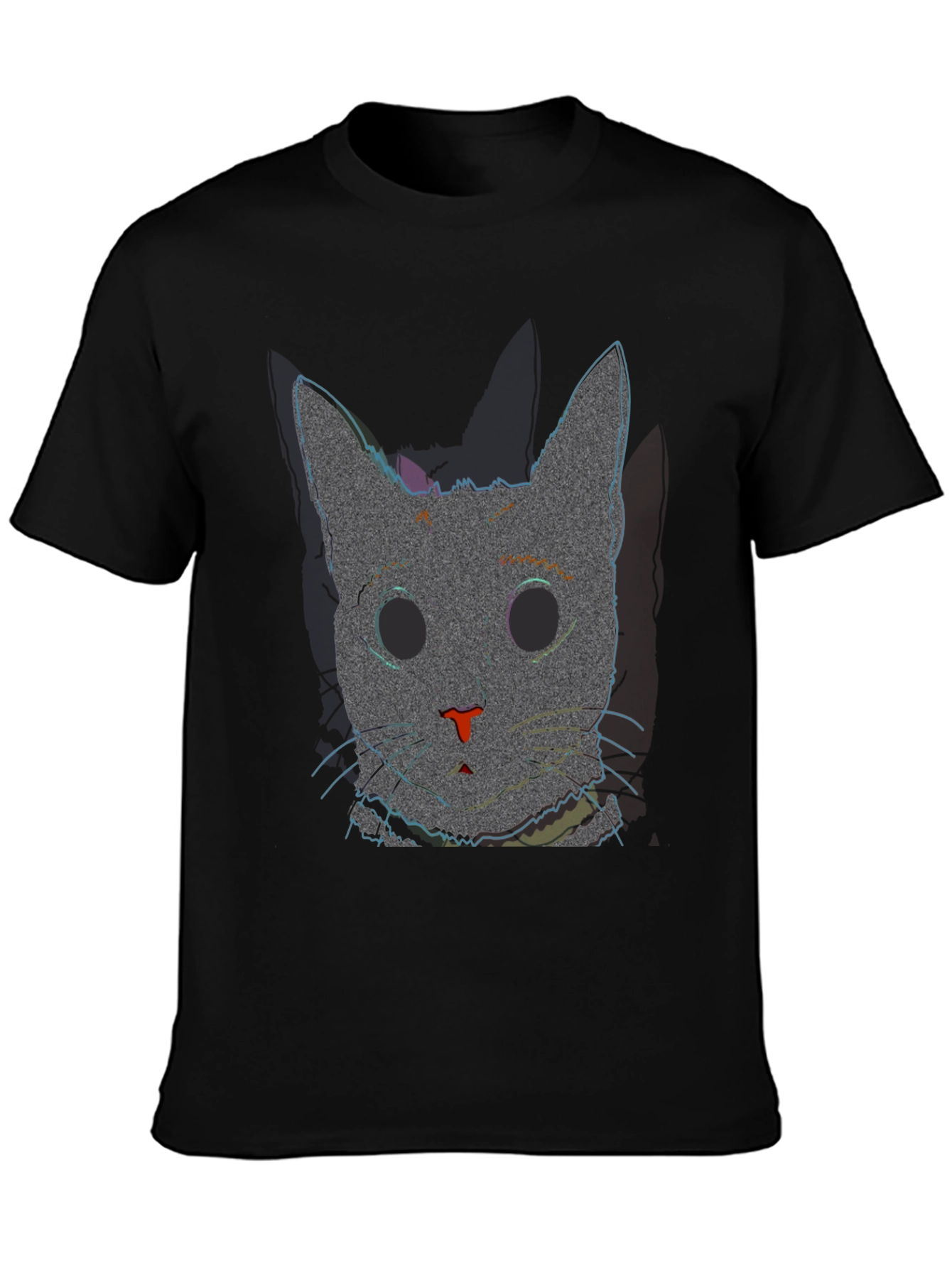 Glitch Cat T-Shirt - Modern Style