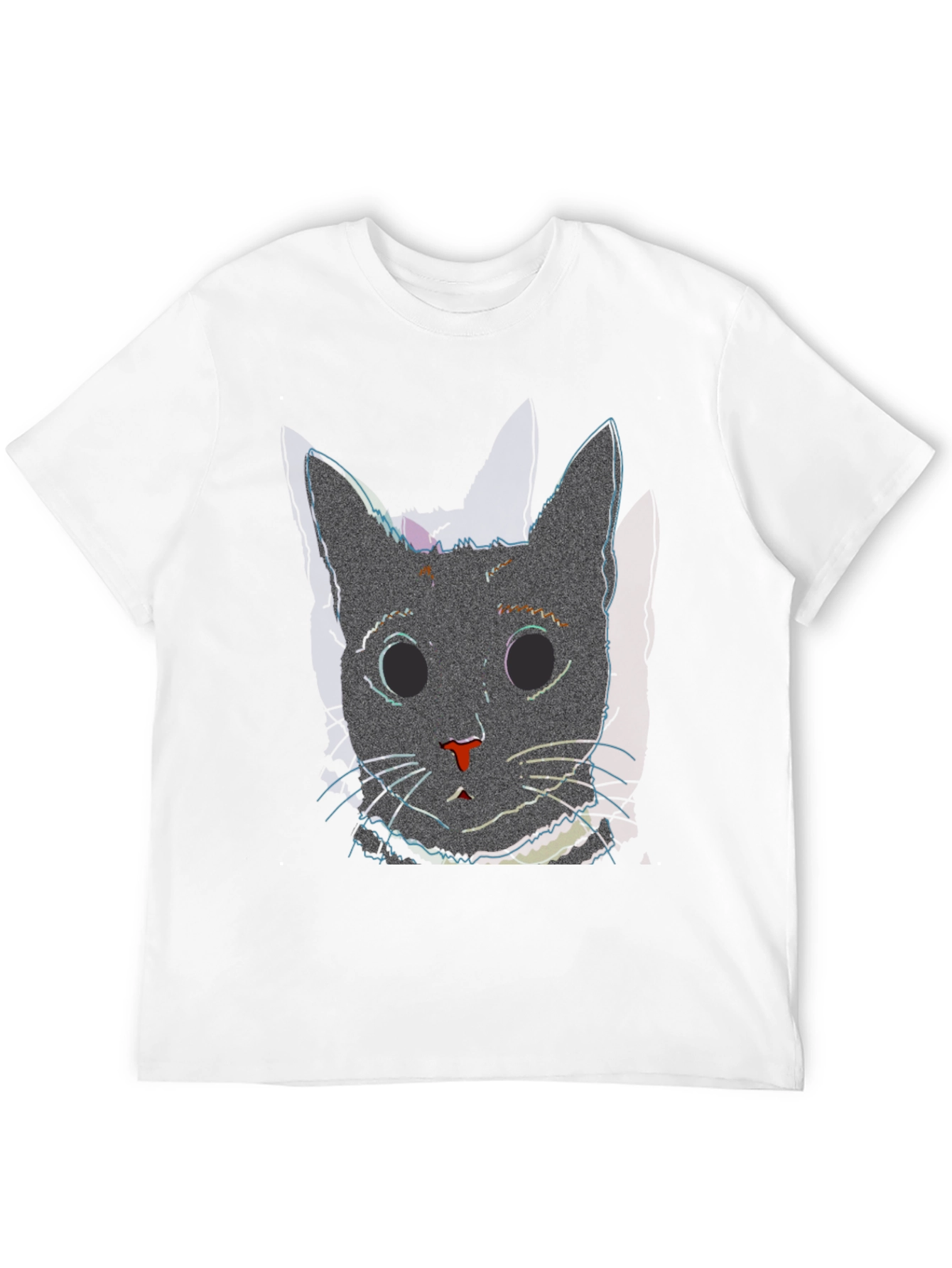 Glitch Cat T-Shirt - Modern Style