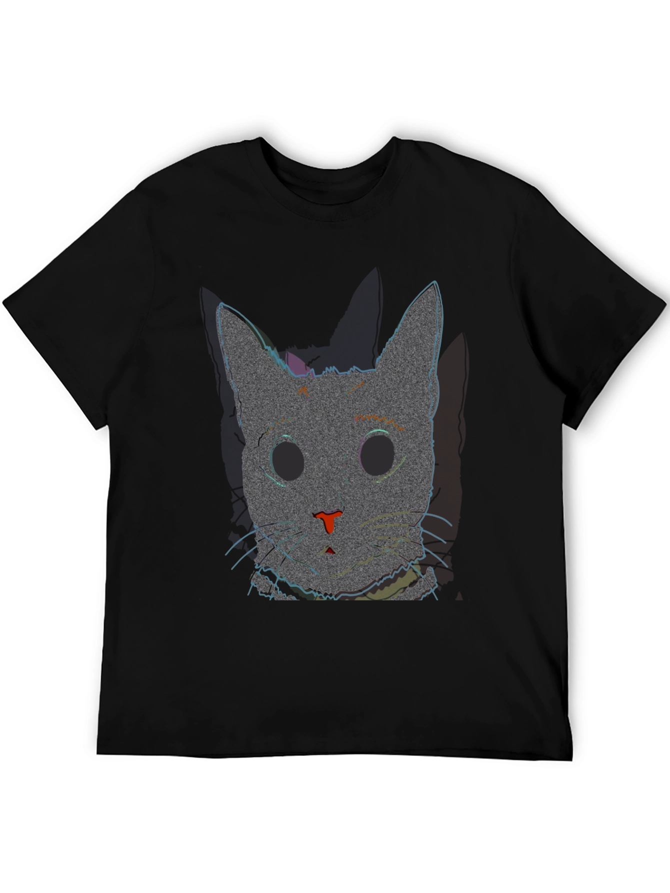 Glitch Cat T-Shirt - Modern Style