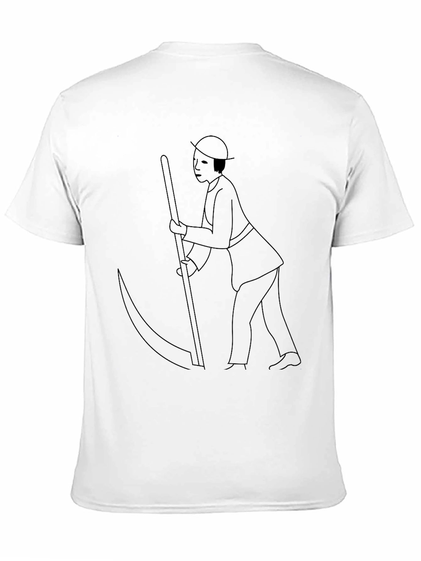 Minimalist Grim Reaper Graphic T-Shirt