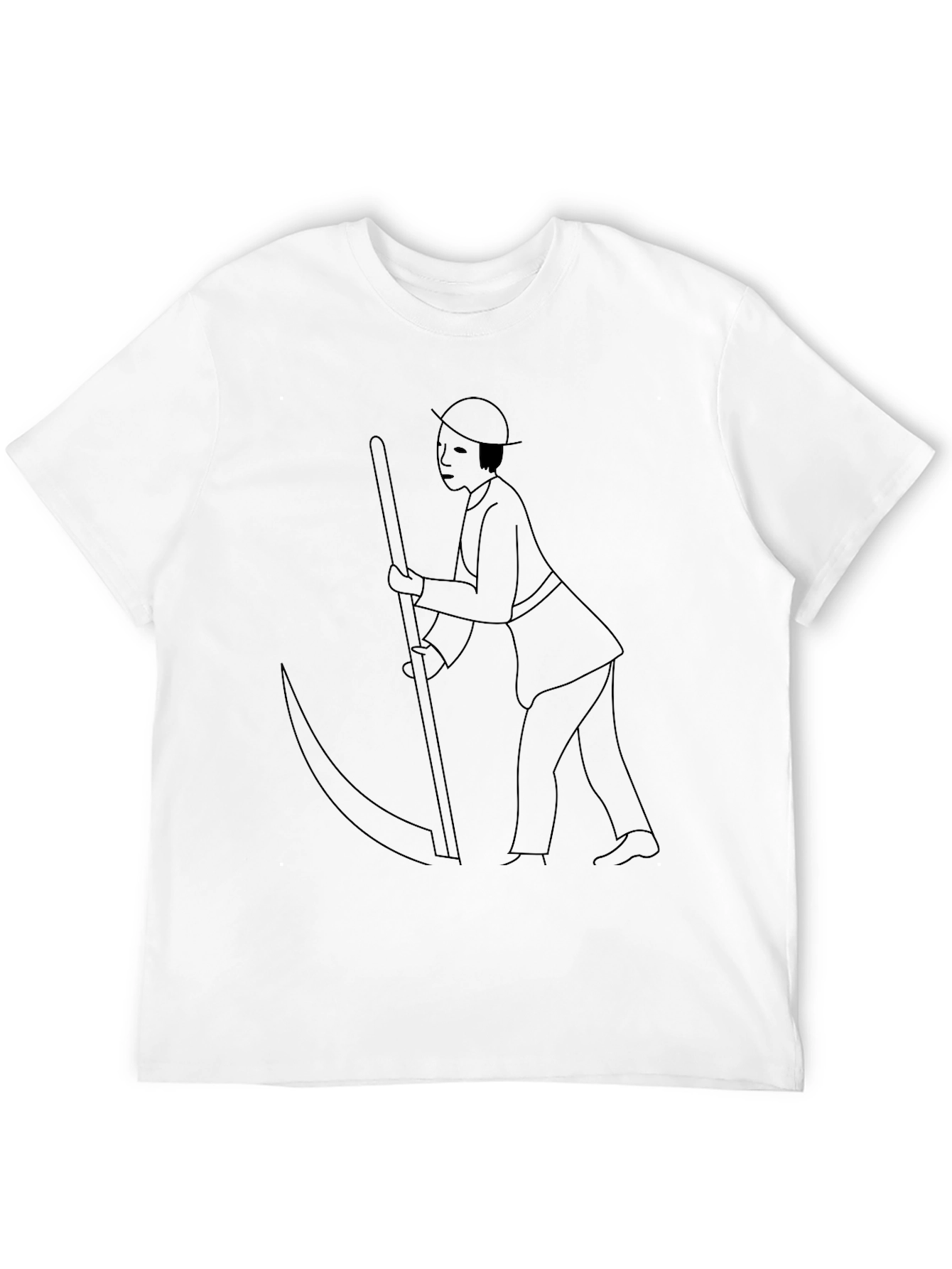 Minimalist Grim Reaper Graphic T-Shirt