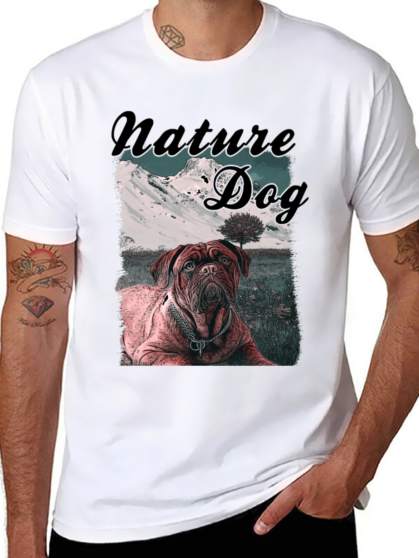 Nature Dog Graphic T-Shirt