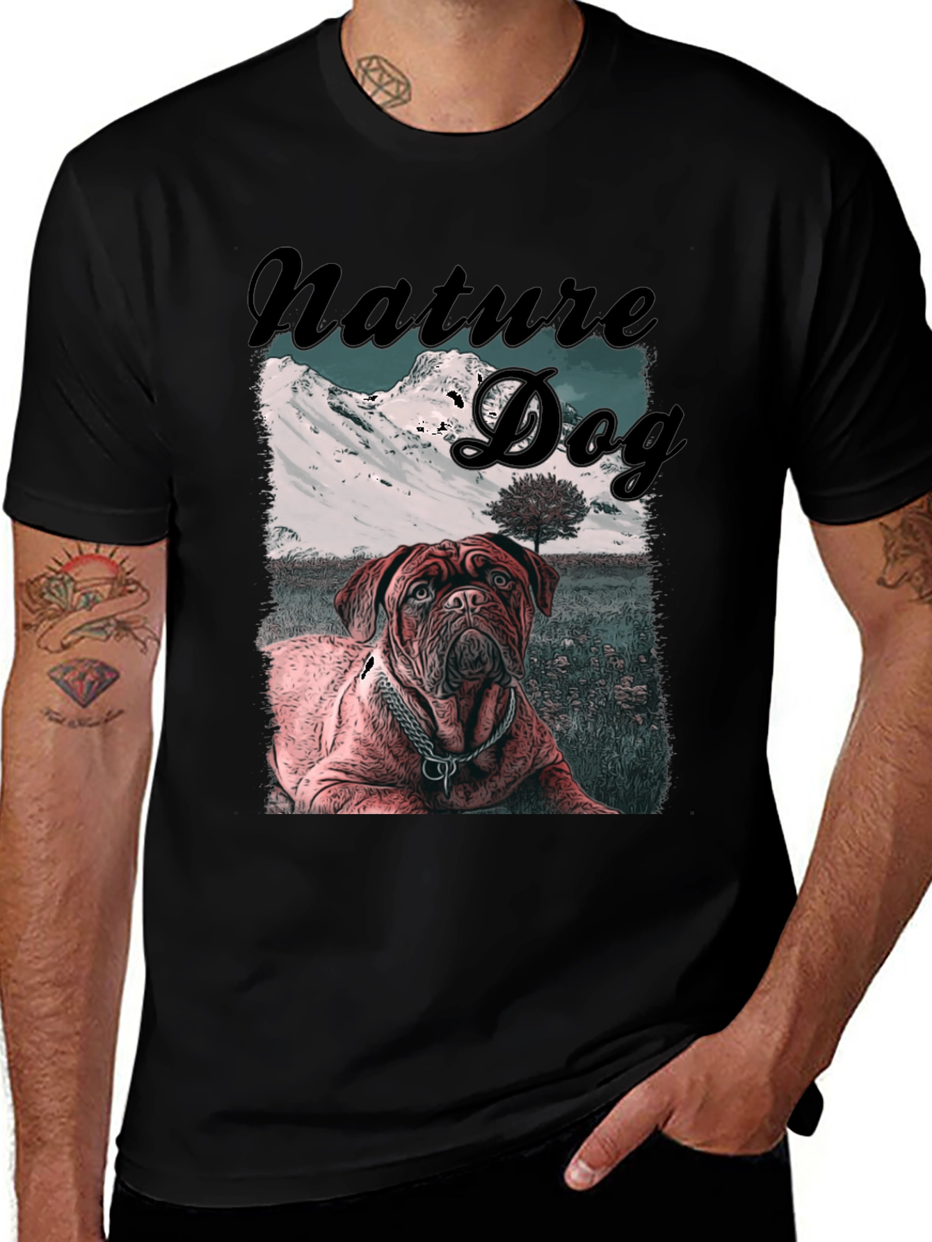Nature Dog Graphic T-Shirt