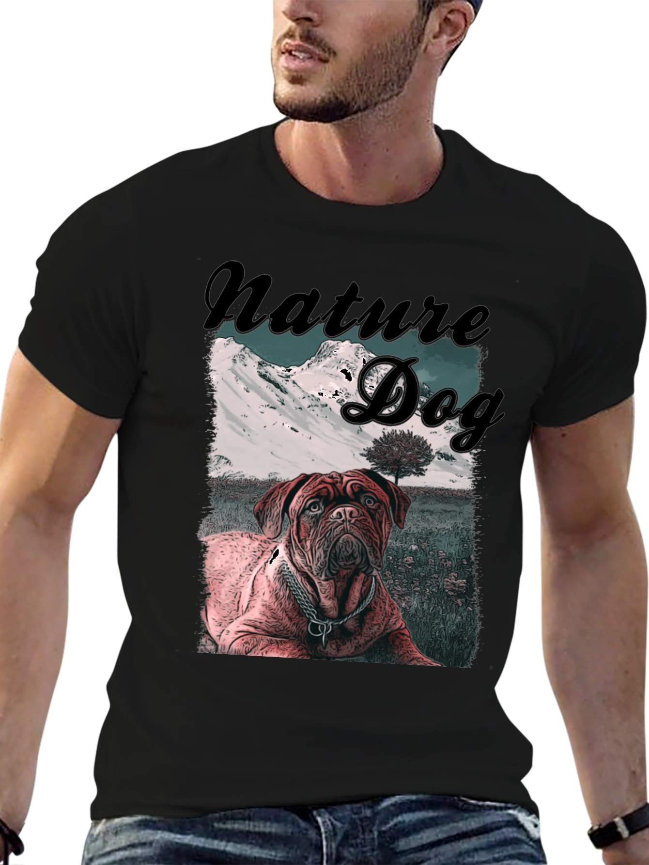 Nature Dog Graphic T-Shirt