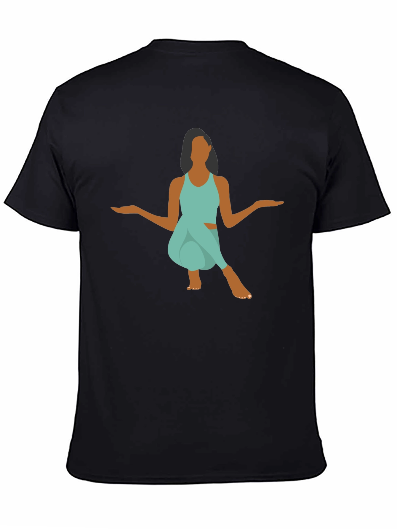 Yoga Pose Graphic Tee - Black Unisex T-Shirt
