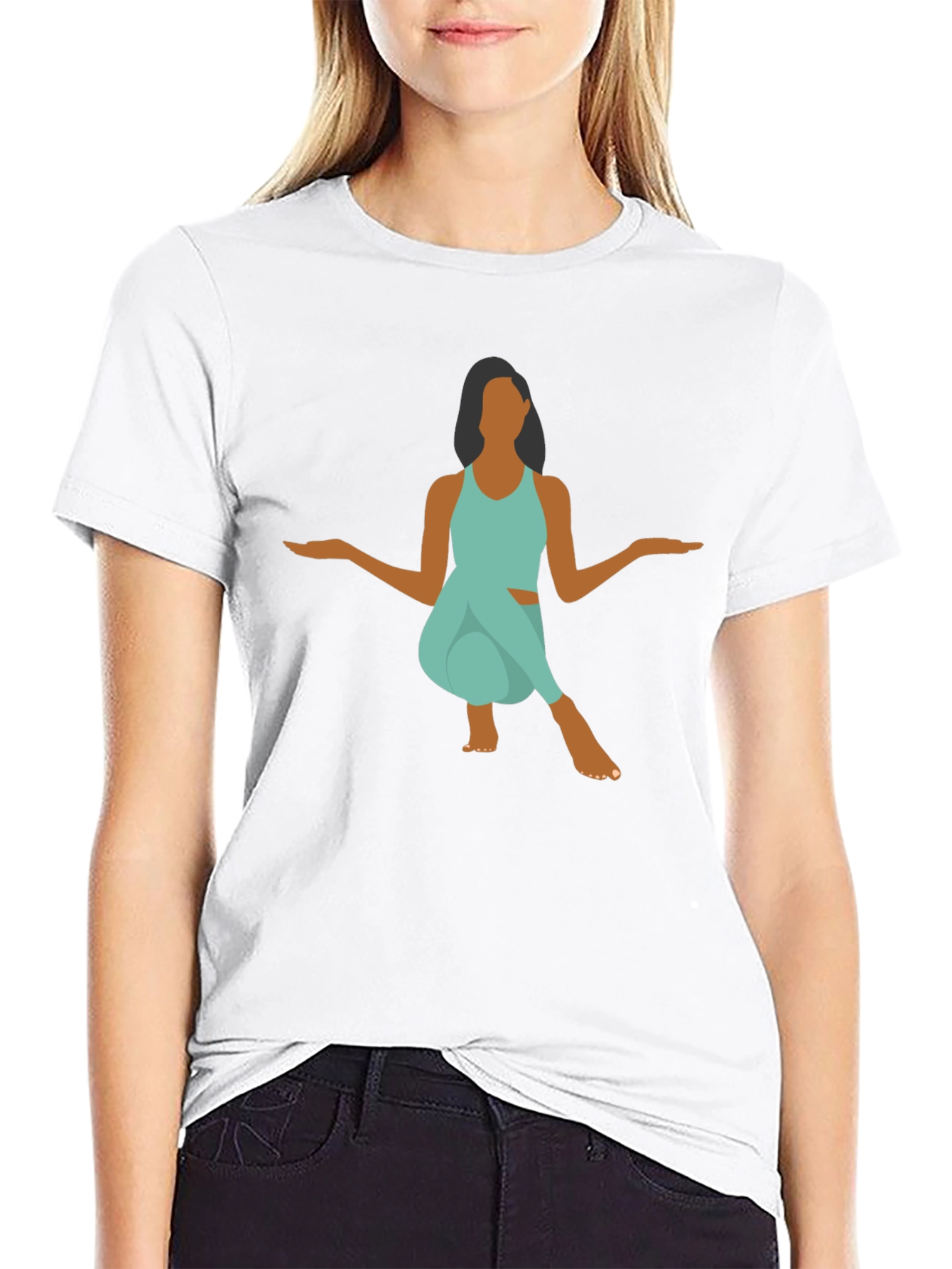 Yoga Pose Graphic Tee - Black Unisex T-Shirt