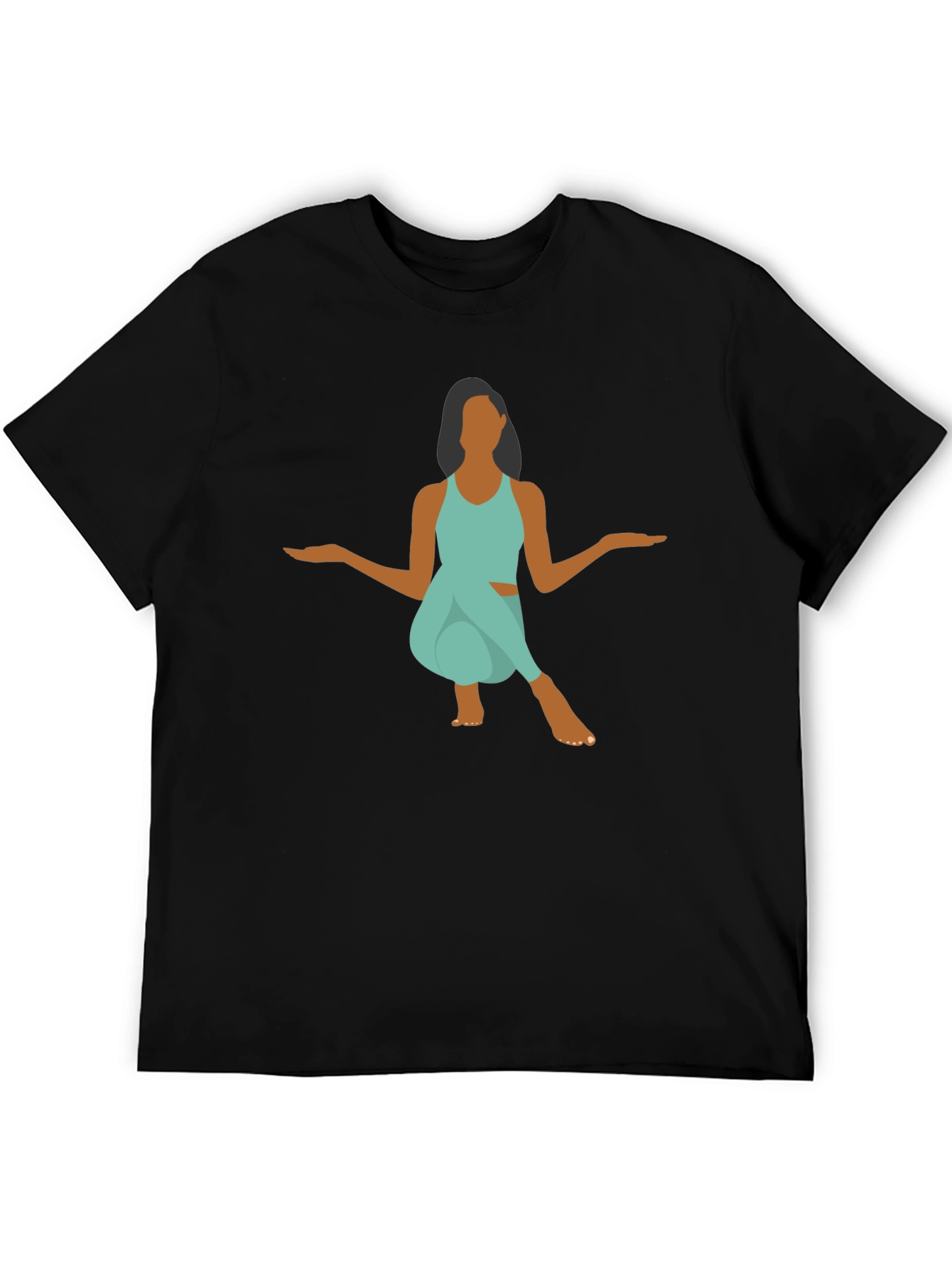 Yoga Pose Graphic Tee - Black Unisex T-Shirt